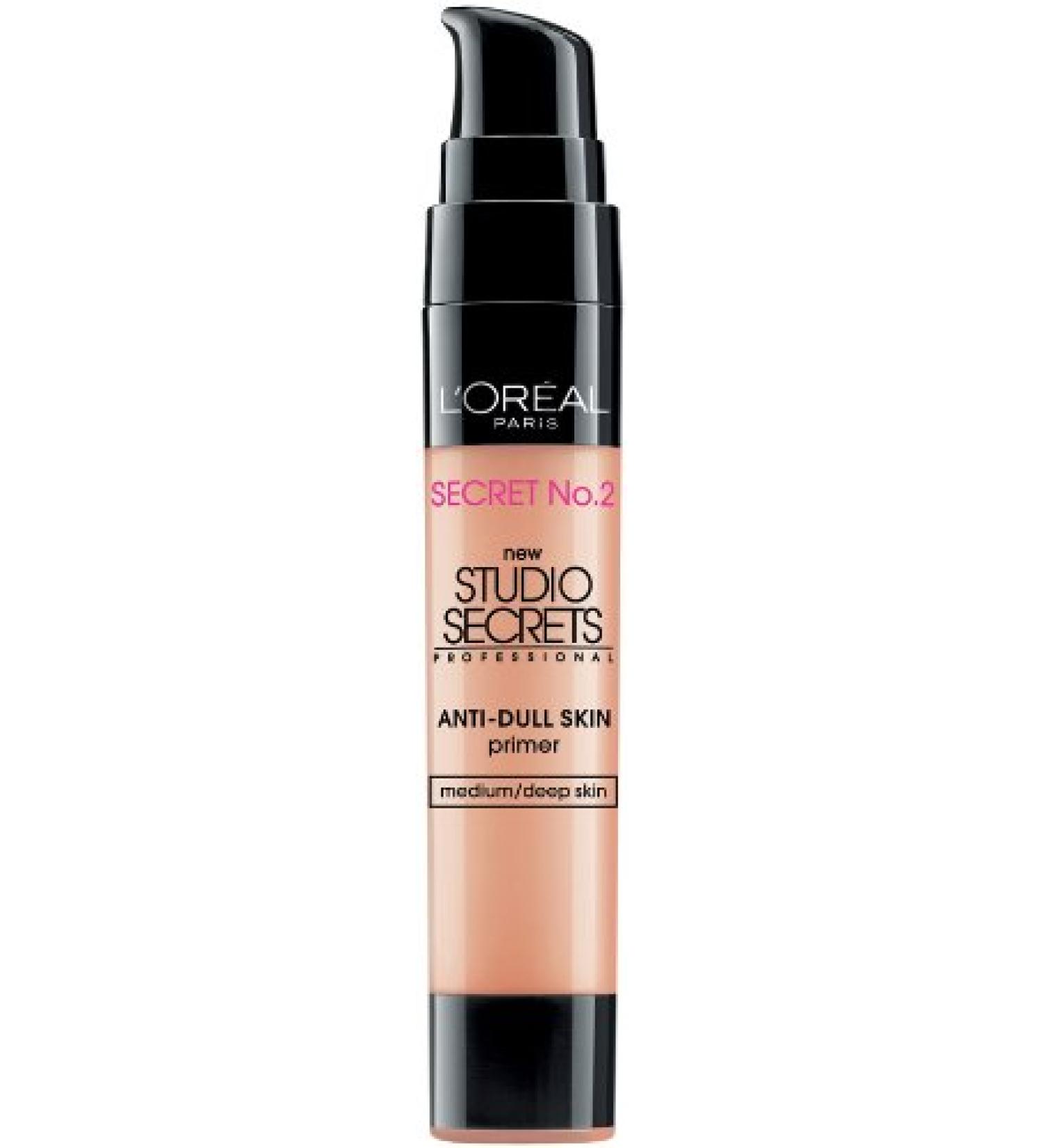 L'oreal Studio Secrets Professional Color Correcting Primers  Anti-dull for Medium/deep Skin  0.68-Fluid Ounce Anti-Dull Medium/Deep