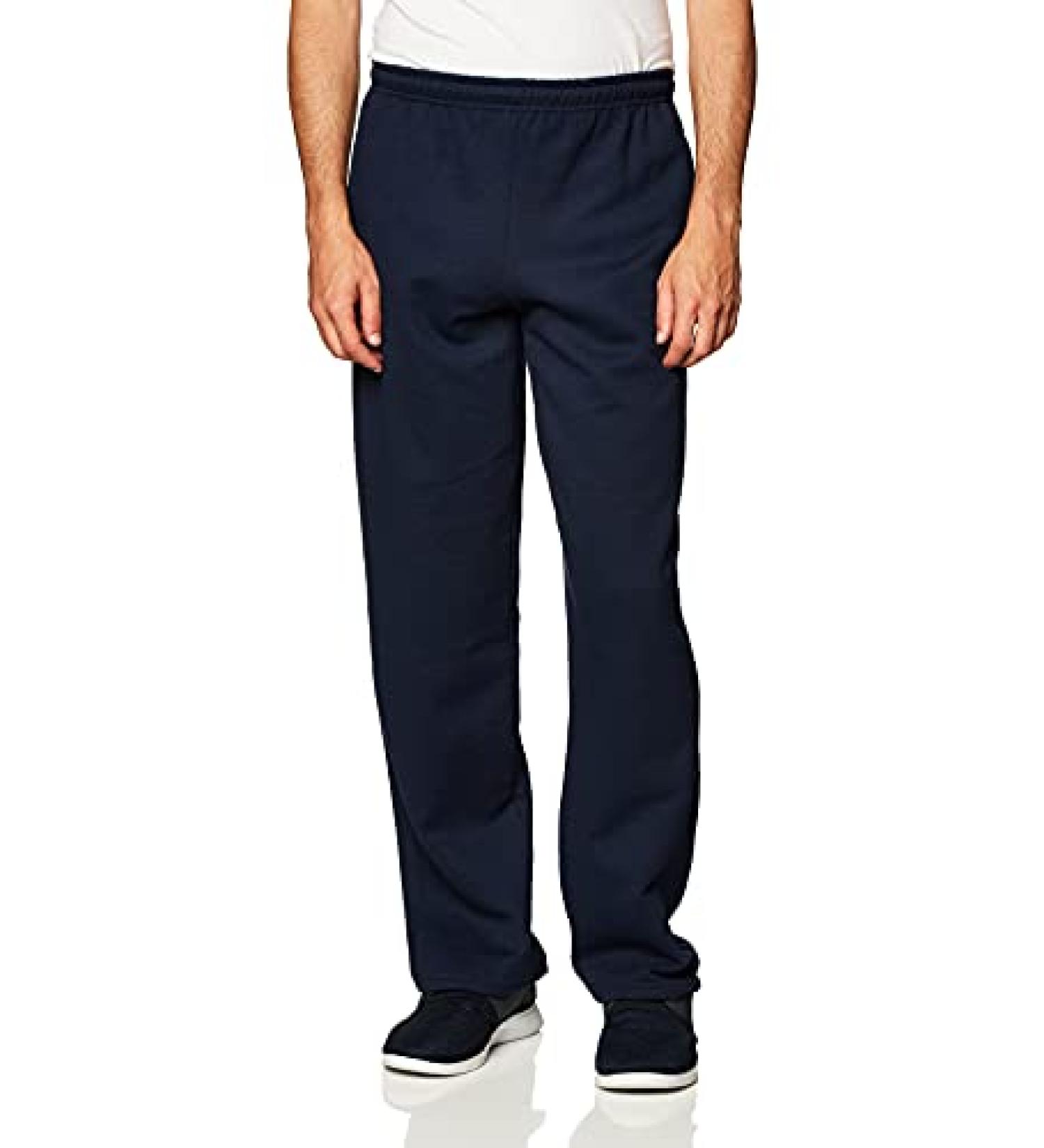 Gildan Adult Fleece Open Bottom Sweatpants G18300 - Large Navy - Buy Online on GoSupps.com