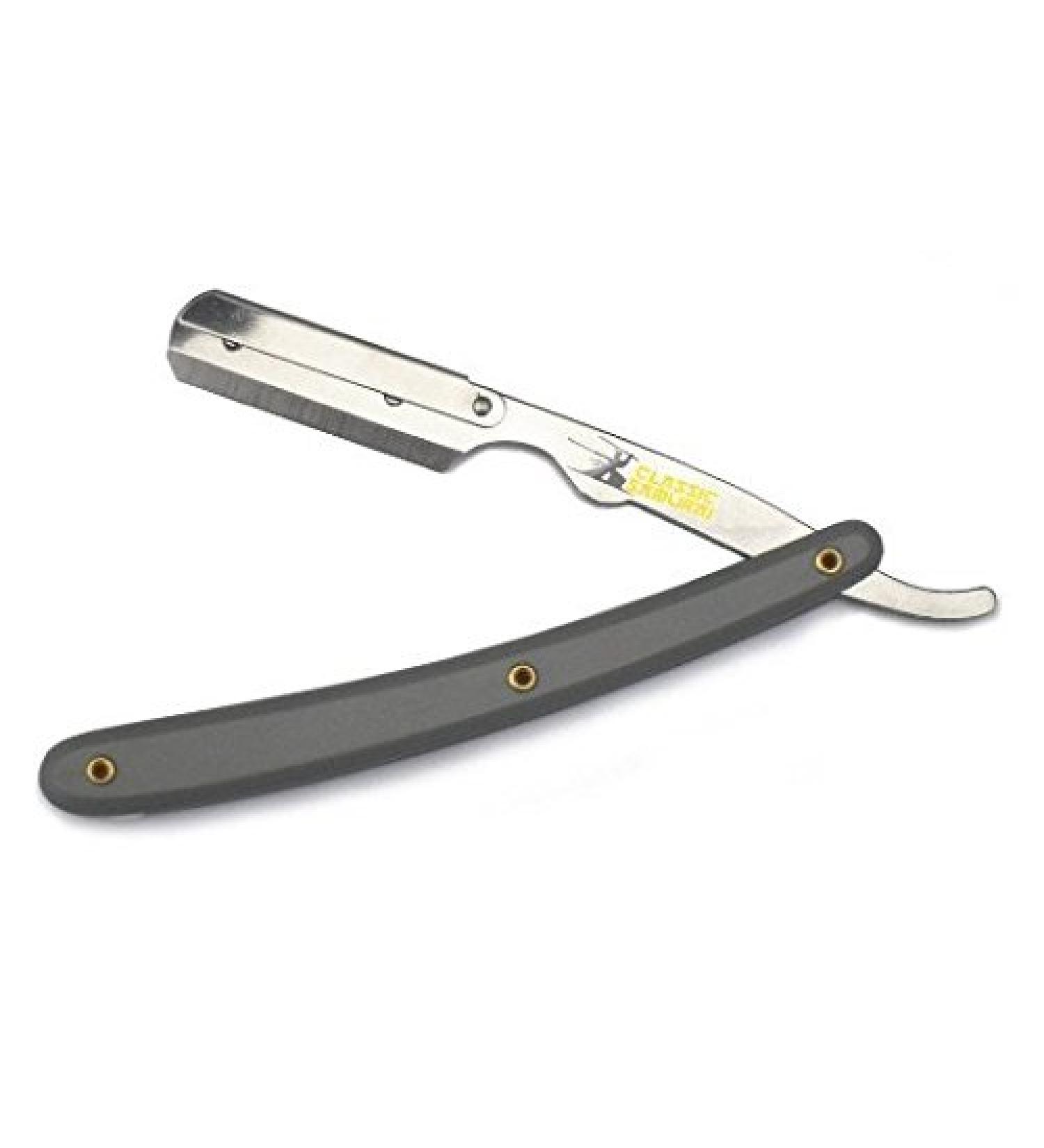 Stainless Steel Professional Barber Straight Edge Razor (GRAY)