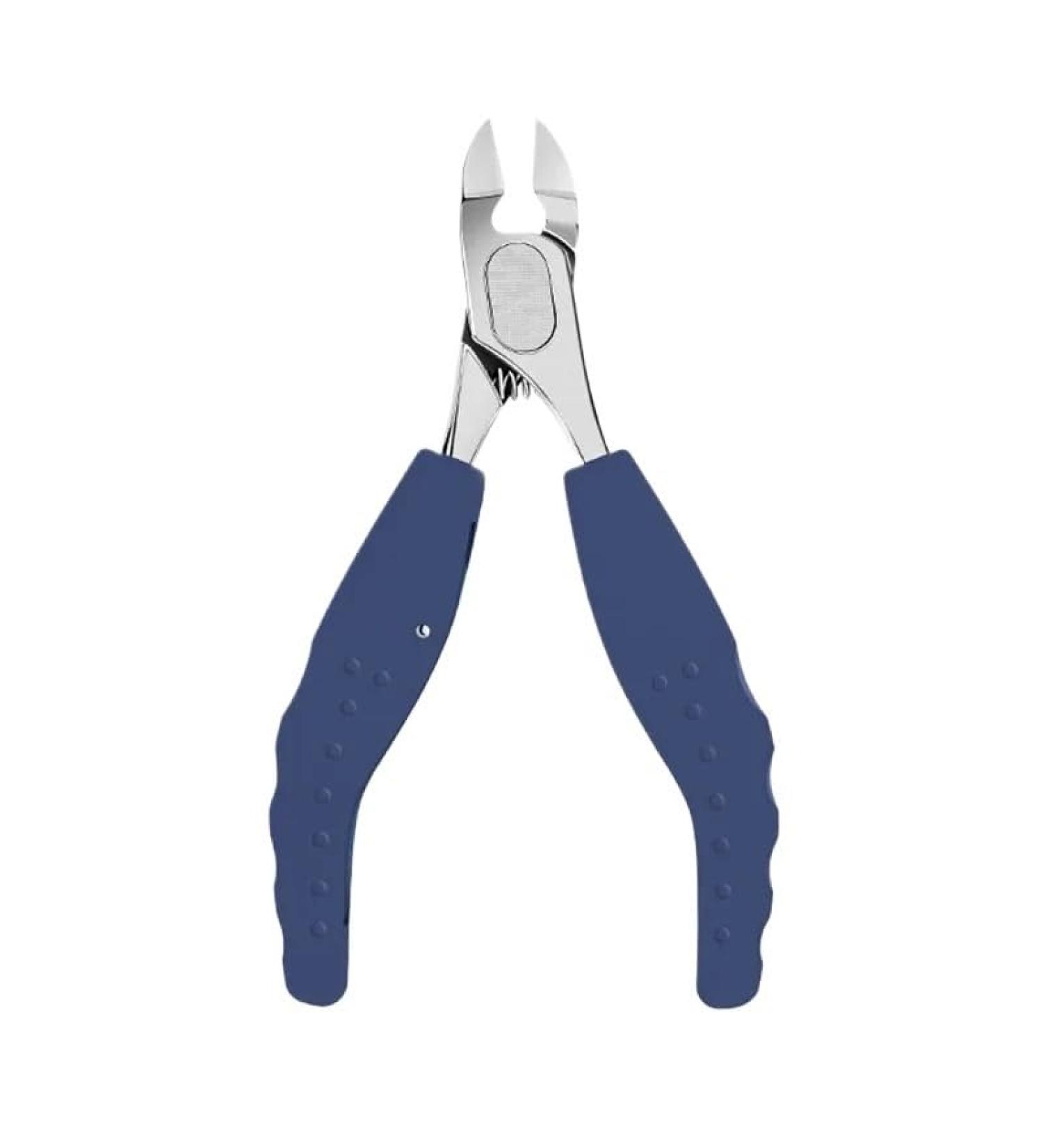 Stainless Steel Nail Clippers Thick and Hard Nail Clippers Professional Tools for Feet Toes (Color : New Blue)