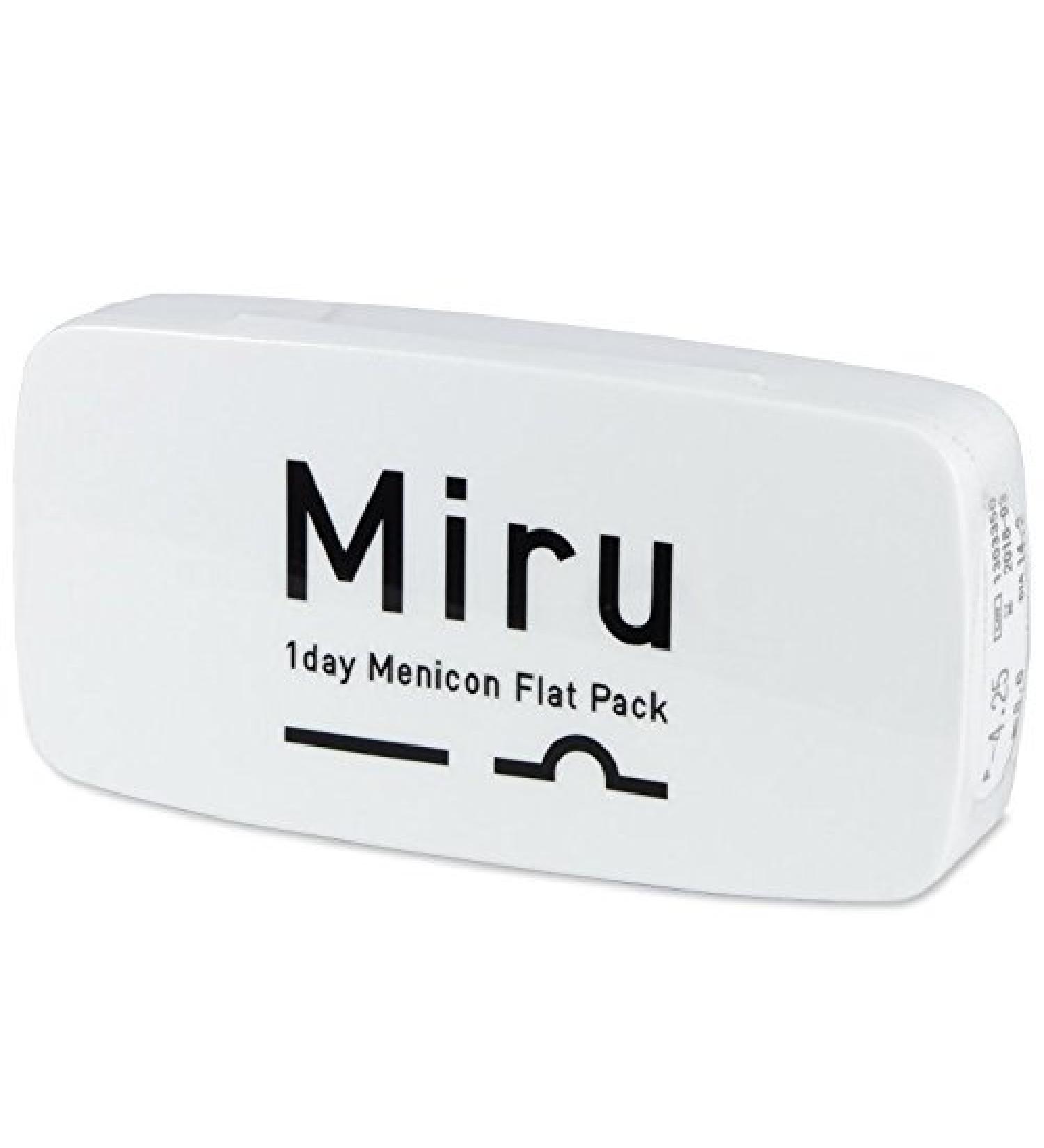 Menicon Miru flat pack daily lenses soft 30 pieces/BC 8.6 mm/dia 14.2 mm/+1 dioptria 1.0 Dioptria 8.6 millimeters 14.2 millimeters 30.0