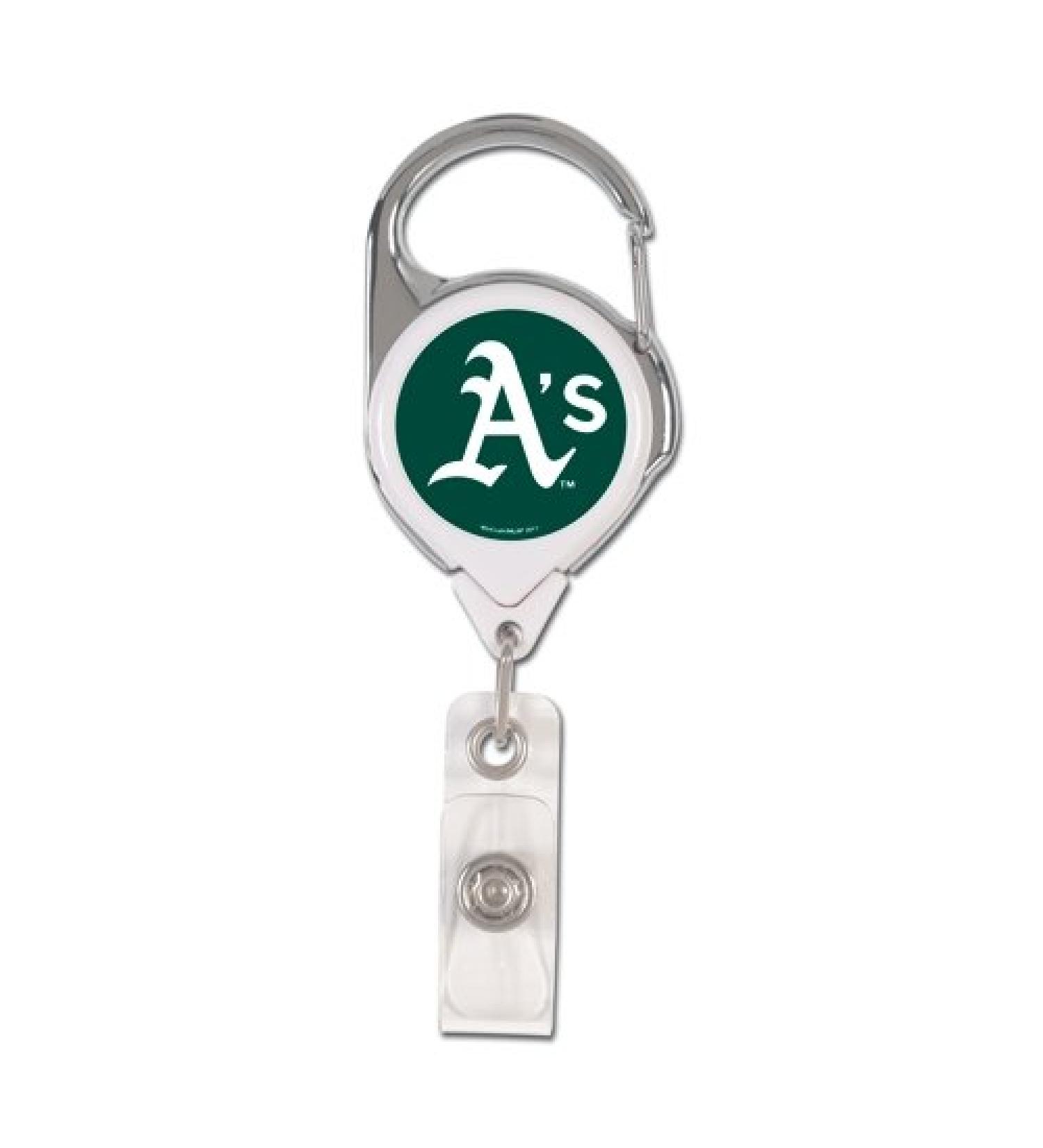 WinCraft MLB Retractable 2S Prem Badge Holders Oakland A's