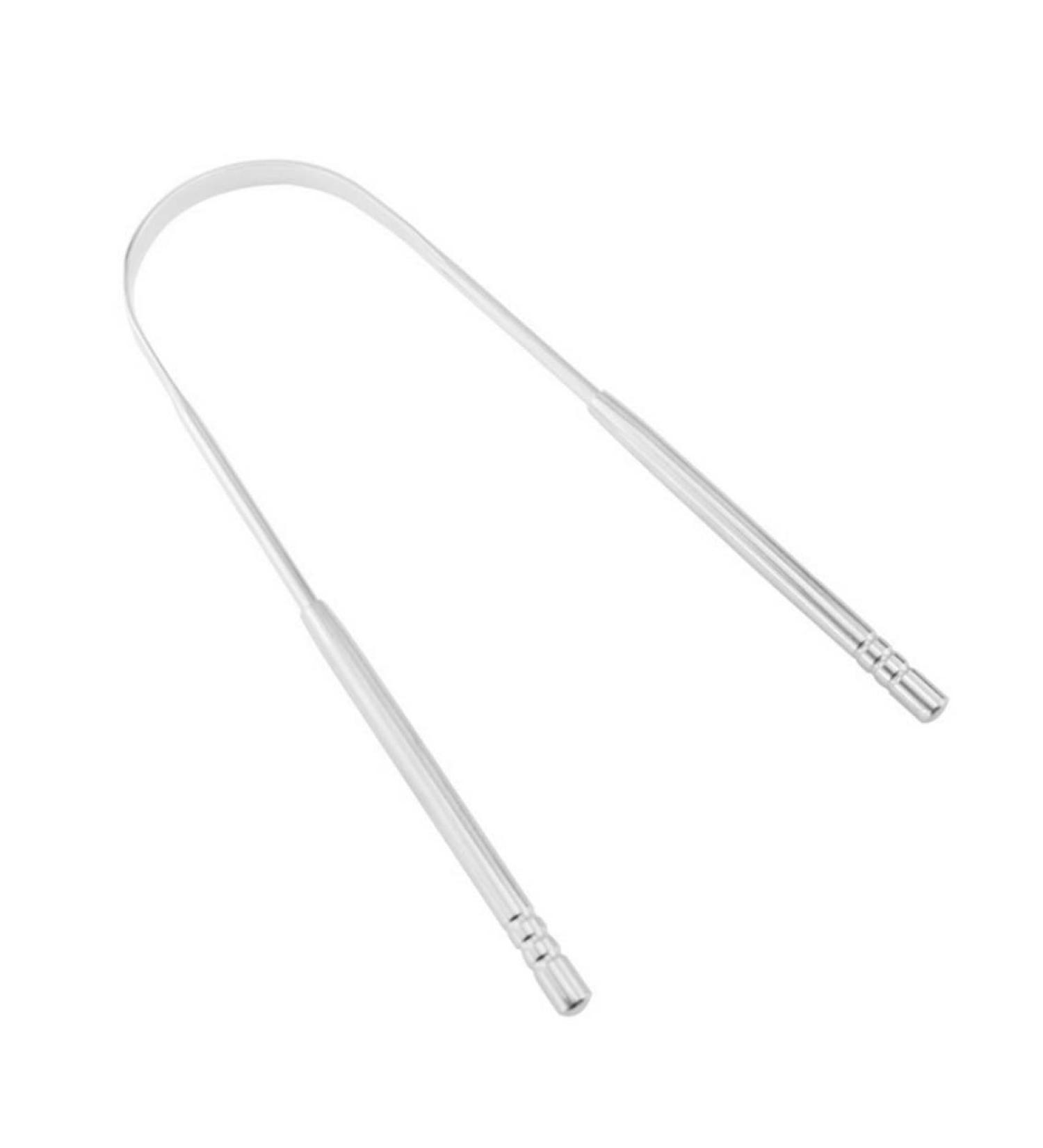 Buy Stainless Steel Tongue Scraper - Ayurvedic Tongue Cleaner for Optimal Hygiene | International Shipping - Buy Online on GoSupps.com