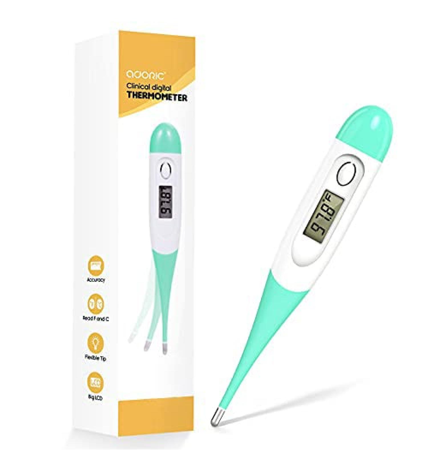 Digital Fever Thermometer for Babies, Kids & Adults - Green - Medical Grade - Buy Online on GoSupps.com