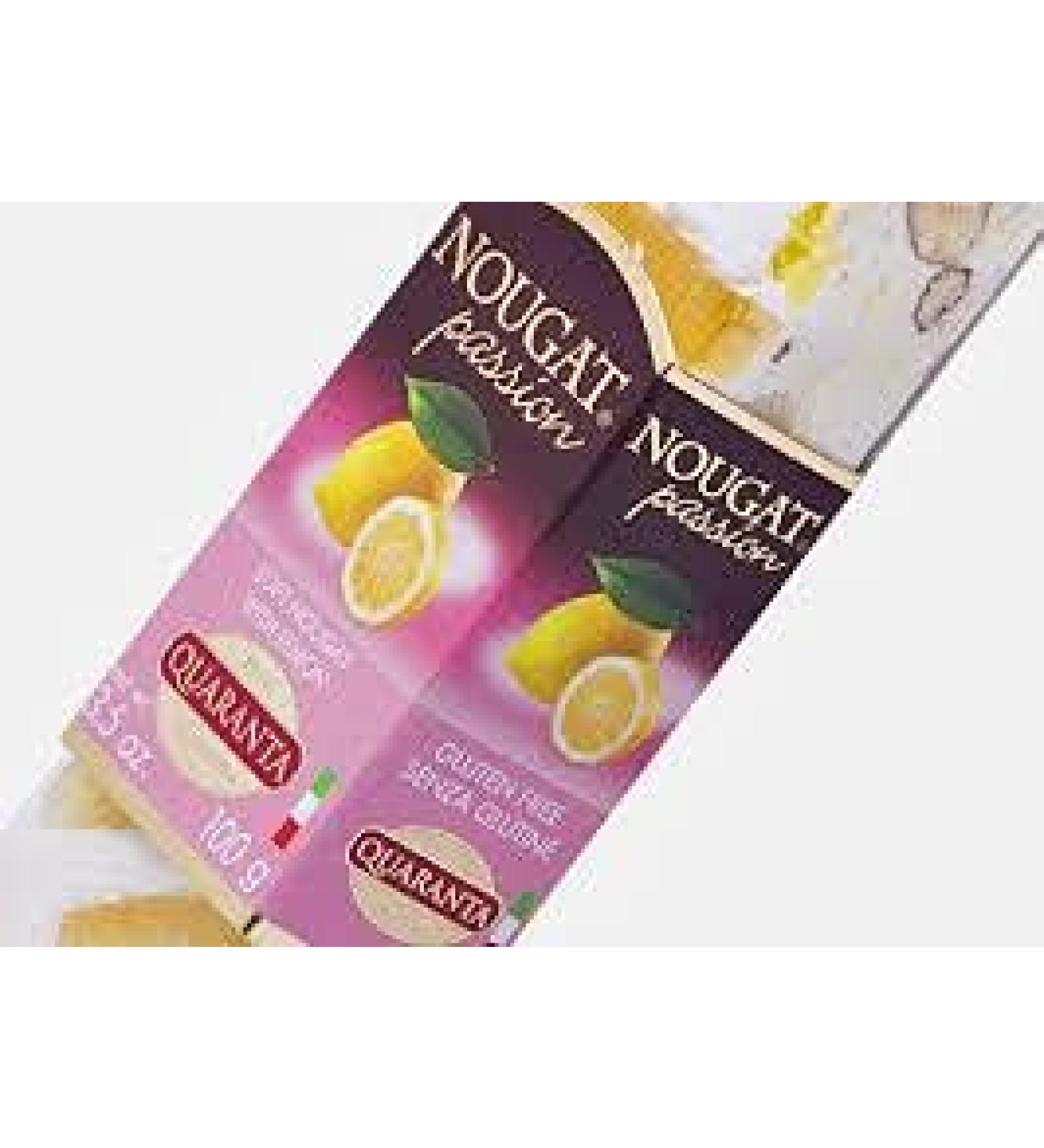 Two 100g Bars Quaranta Lemon Italian Nougat (2 x 100g)