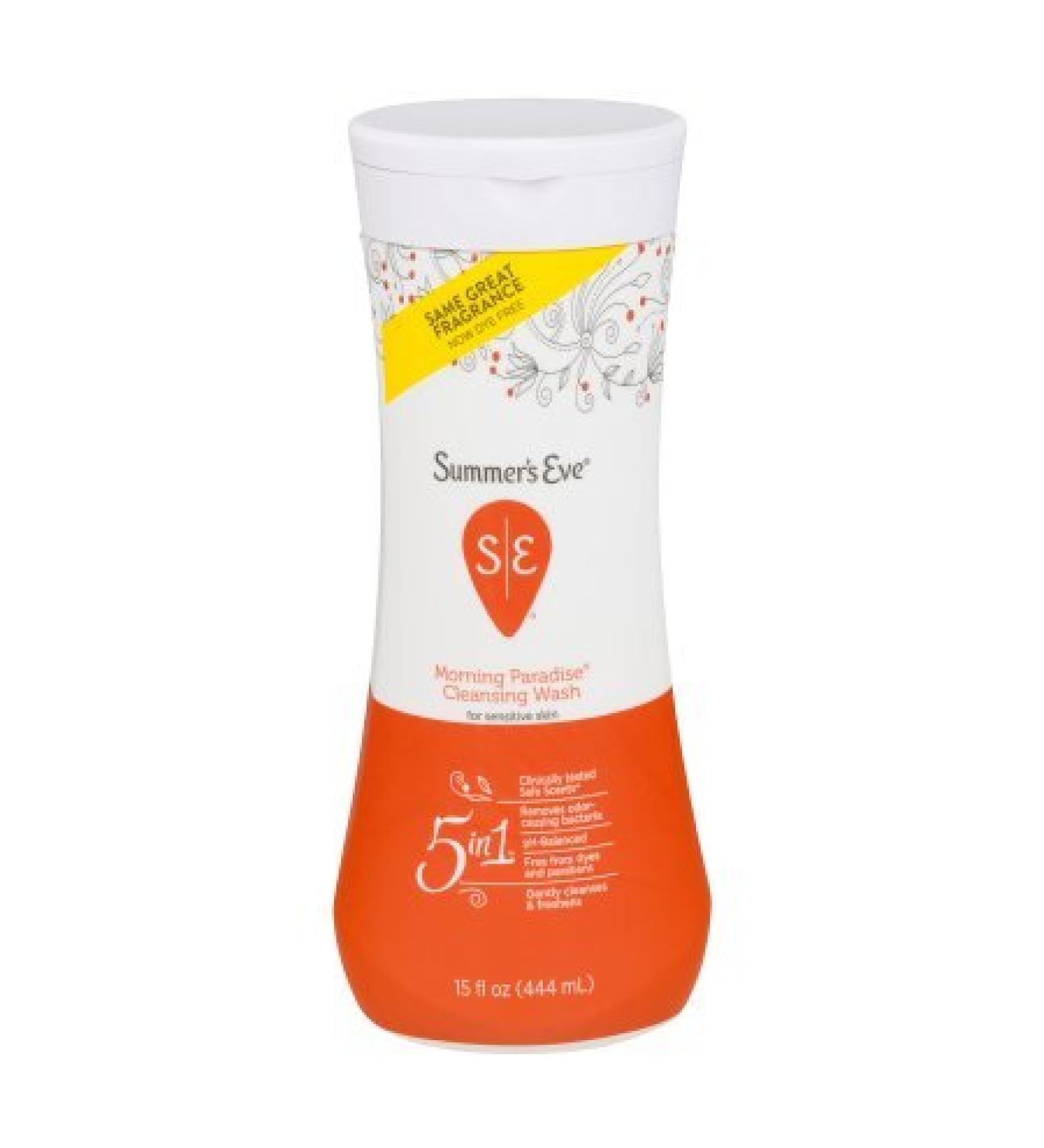 Summer's Eve 5 in 1 Cleansing Wash for Sensitive Skin Morning Paradise 15.0 Ounces