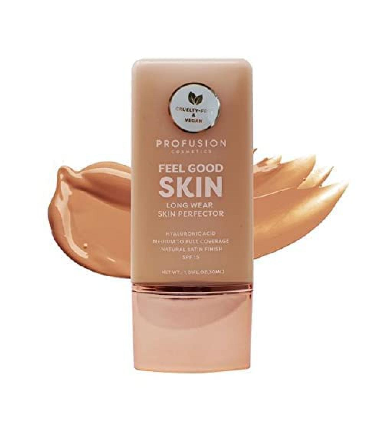 Profusion Cosmetics Lightweight Feel Good Skin Liquid Foundation - Medium 3 | Cruelty-Free - Buy Online on GoSupps.com