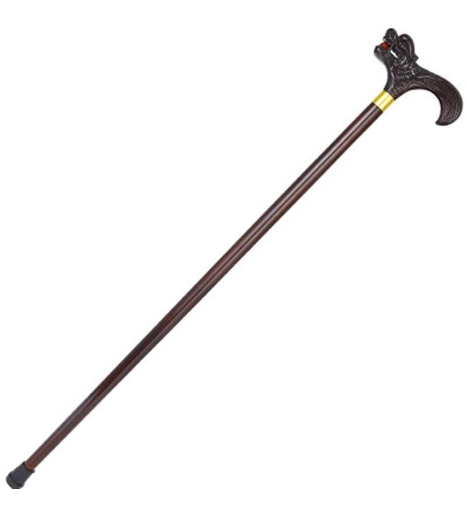 Wooden Cane Solid Walking Stick Crutch Genuine Wood Walking Stick for The Elderly Solid Wood Cane Walking Stick Subtle Texture Low Profile Luxury for Elderly Seniors Lucky Star - Buy Online on GoSupps.com