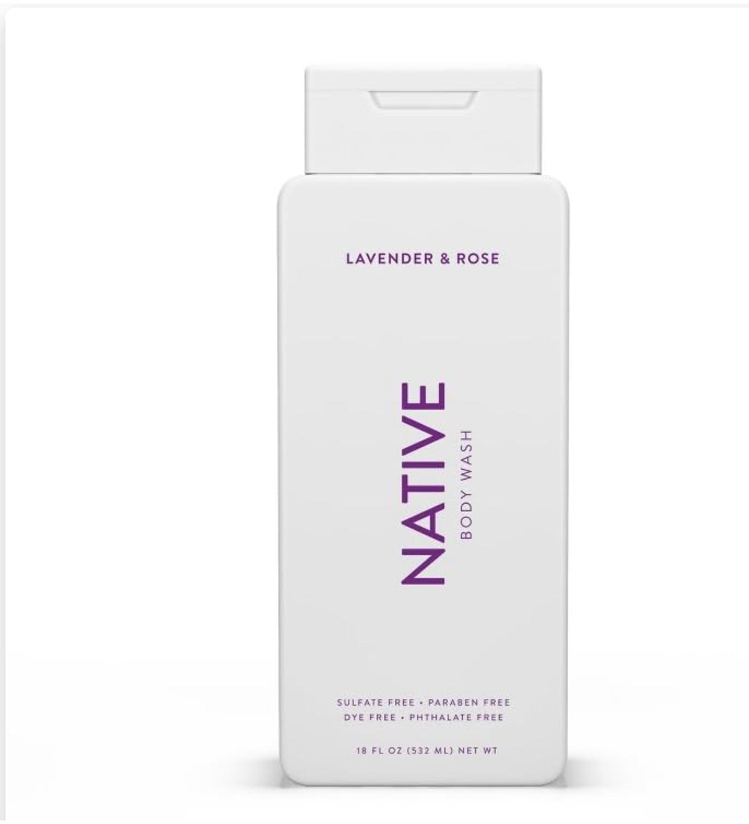 Native Lavender & Rose Body wash