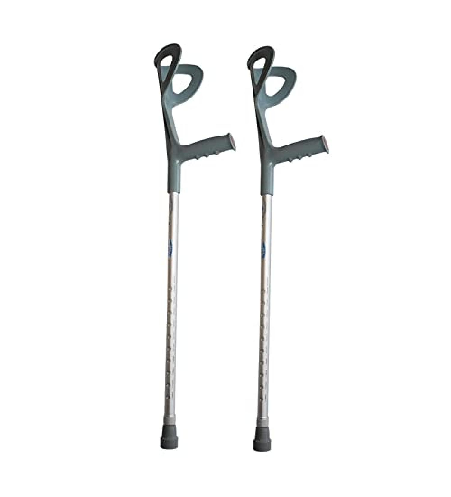 Parten Crutches for Adults Height Adjustable Medical arms Crutch Portable Lightweight Aluminum Alloy Closed-Cuff Walking Stick Decorate Lucky Star Double branch - Buy Online on GoSupps.com