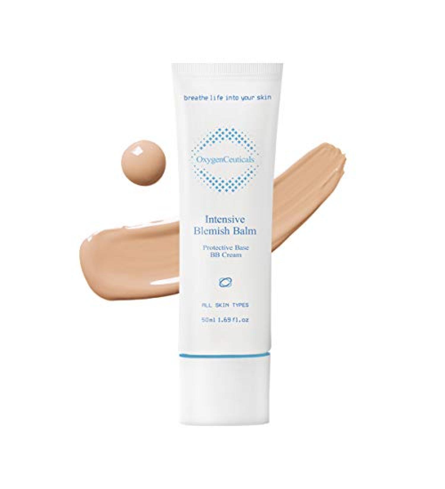 OxygenCeuticals Intensive Blemish Balm Multi-Action BB Cream of Korean cosmetics with Adenosine Natural Semi-Sheer Coverage for Redness & Blemished Skin. 1.69 fl.oz (50ml)