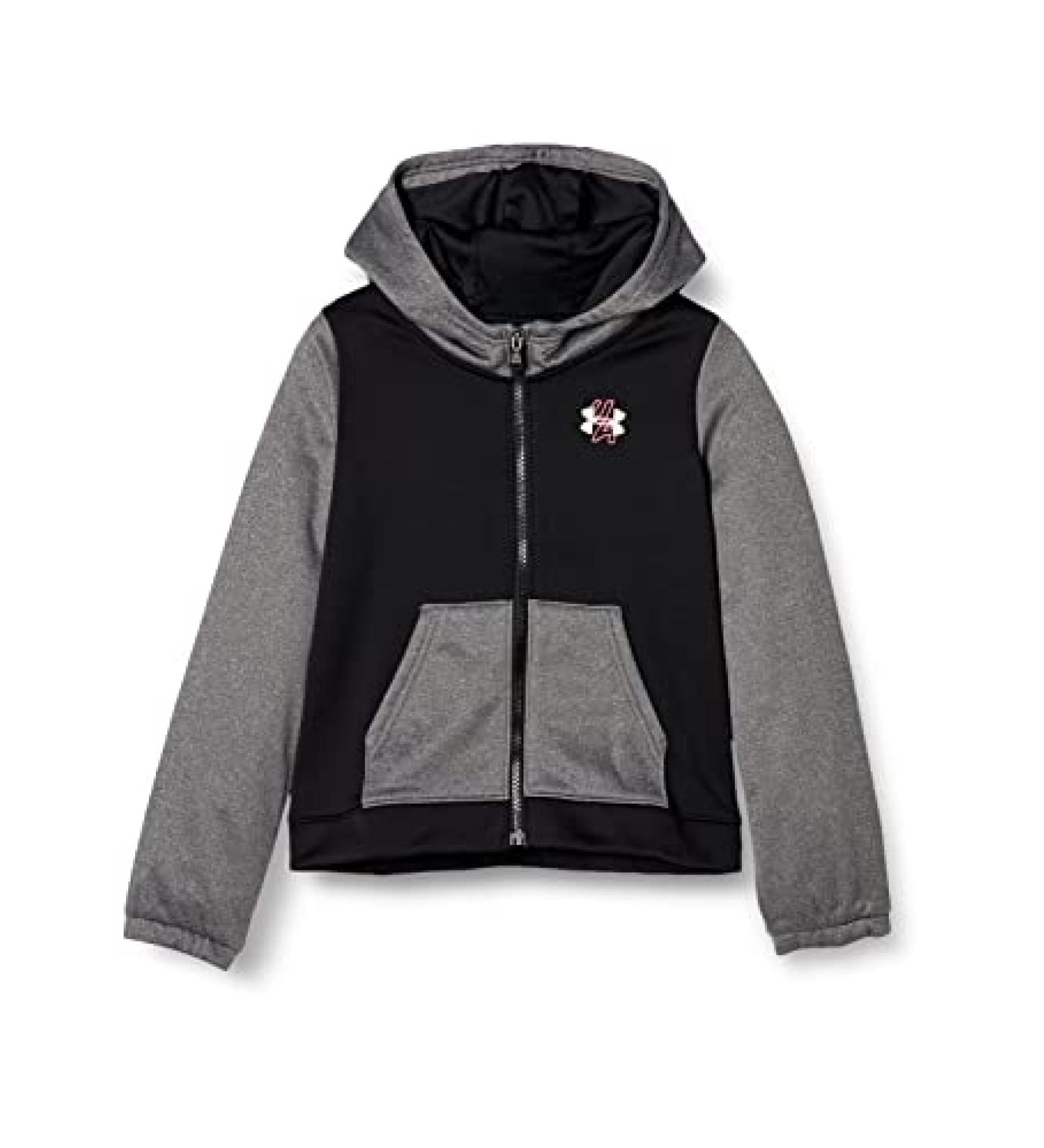 Under Armour Girls Fleece Full-Zip T-Shirt Black/White - Large | Official Site - Buy Online on GoSupps.com