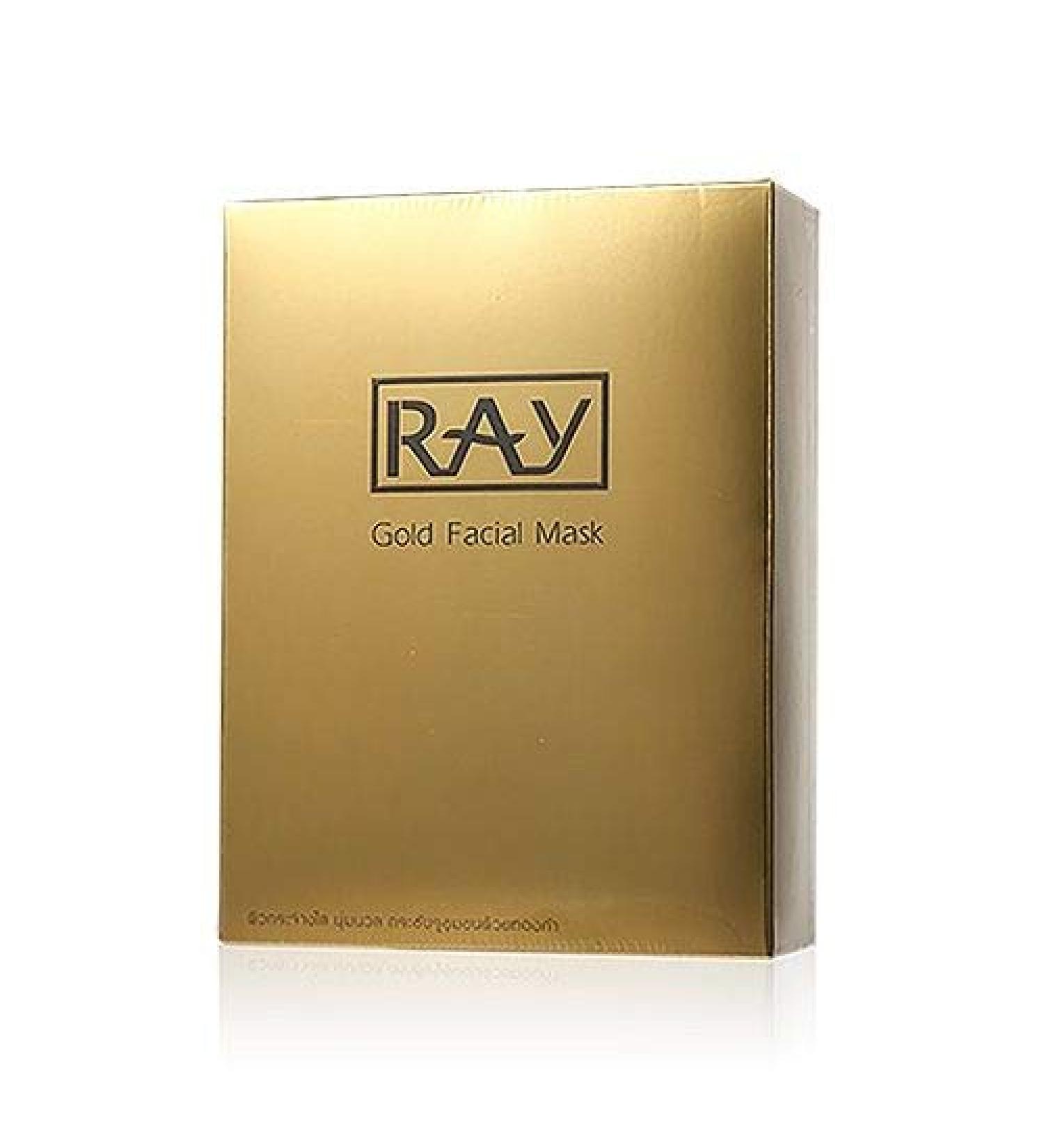 Thailand Ray Facial Silk Mask Moisturizing Box of 10pcs (Gold / Silver) (Glod)