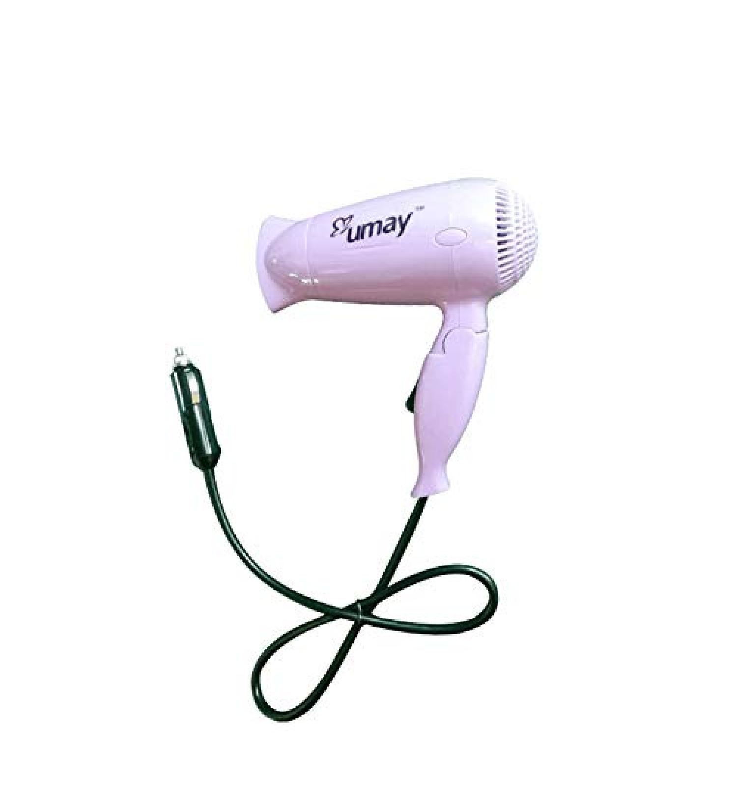 UMAY 12V Car Hair Dryer | Hot & Cold Wind | Folding Handle | Ideal for Travel & Defrosting - Buy Online on GoSupps.com