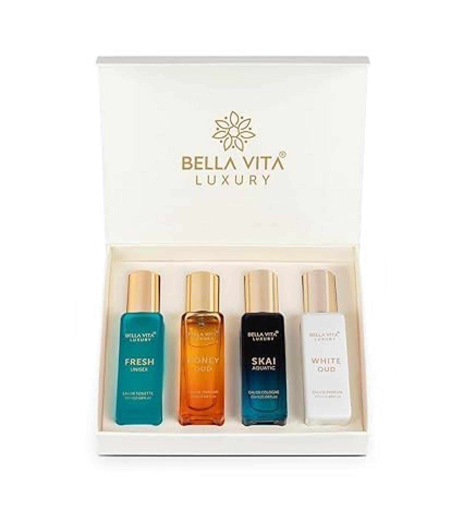 Parfum Gift Set 4 x 20ml for Men & Women with SKAI FRESH WHITEOUD HONEY OUD Perfume|Long Lasting EDP Fragrance Scent - Buy Online on GoSupps.com