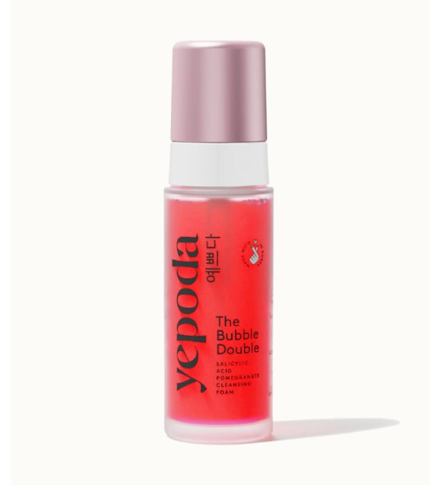Yepoda - THE BUBBLE DOUBLE - Salicylic Acid & Pomegranate Cleansing Foam Korean Cosmetics (120ml) - Buy Online on GoSupps.com