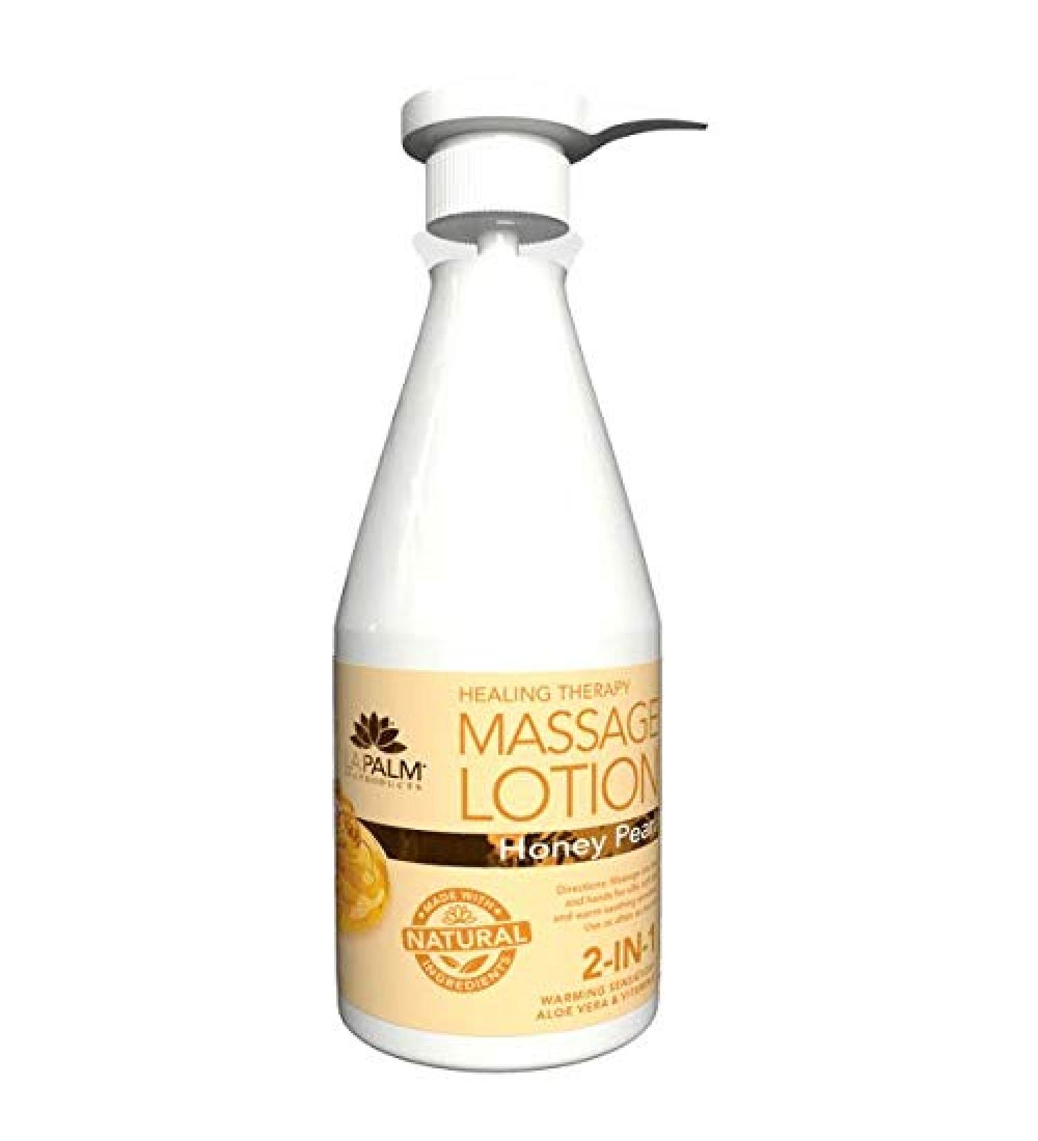 La Palm - Organic Healing Therapy Massage Lotion 24oz (Honey Pearl)