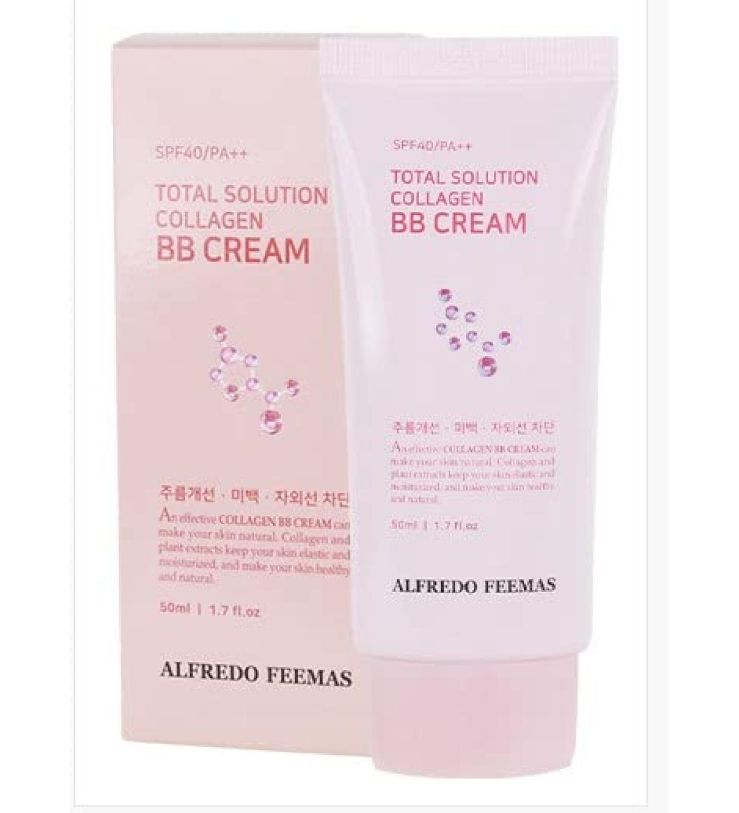 Alfredo feemas Total Solution Collagen BB cream 50ml X 1ea / Wrinkle free UV protection (SPF40 PA++) / Korean Cosmetics