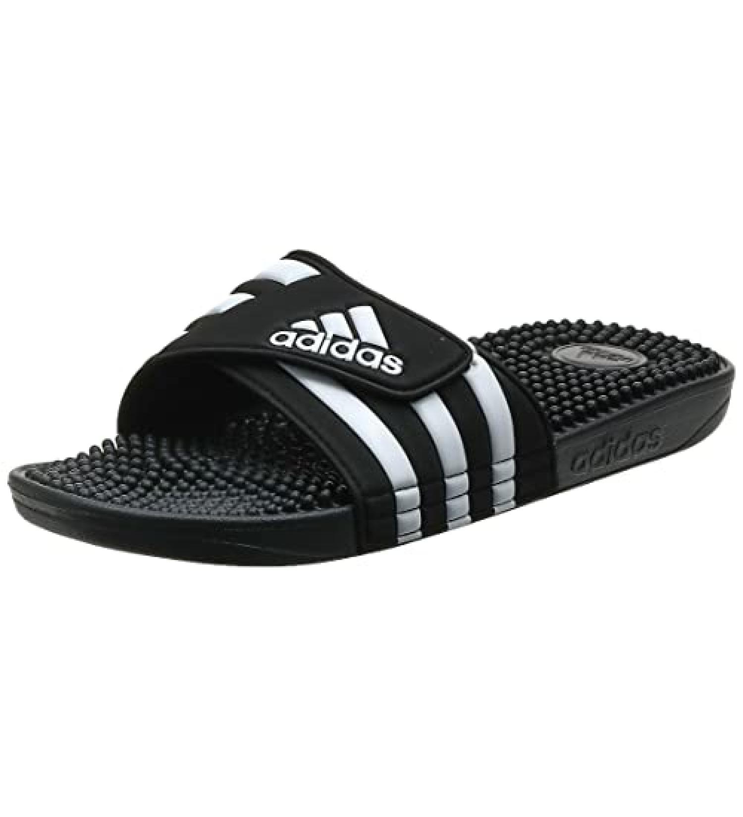 Adidas Adissage Slides Sandal - Unisex | Black/White | Size 11W/10M - Buy Online on GoSupps.com