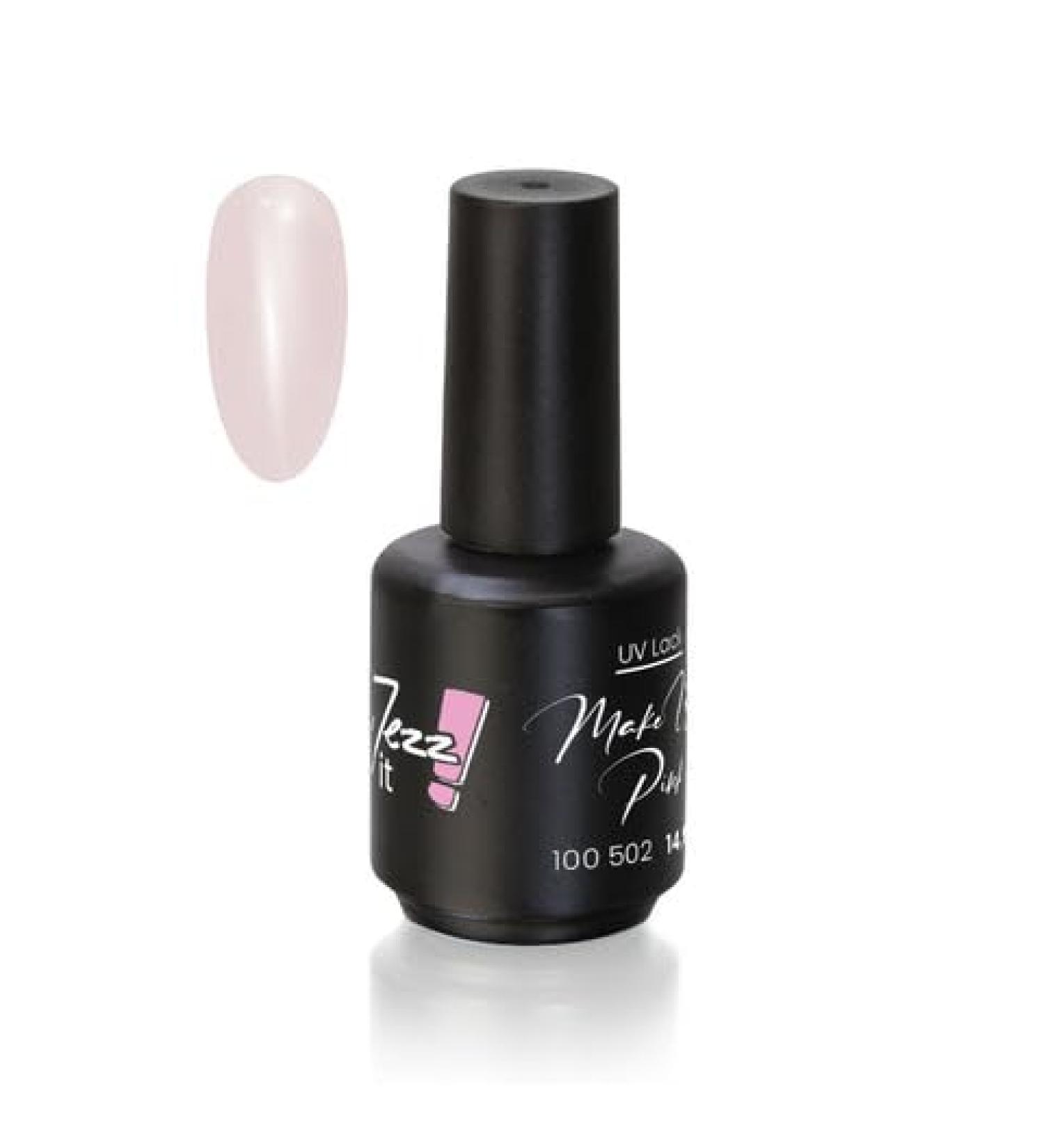 Jezz it!- Premium UV nail polish make -up pink for allergy sufferers - durable gel nail polish base gel included UV & LED compatible - made in DE ...