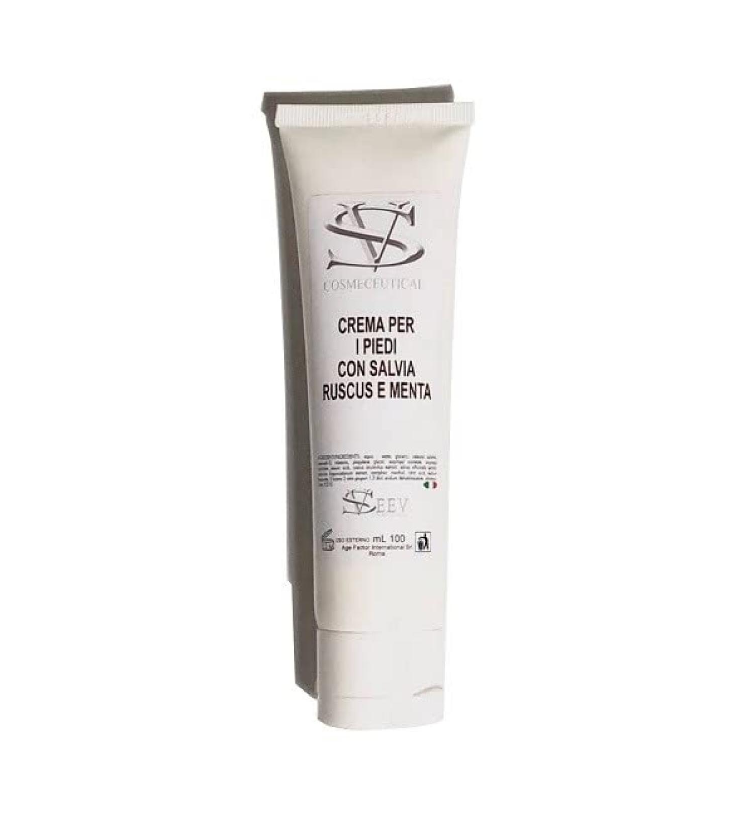 SEEV COSMECEUTICAL Seev Cosmeceutical | Foot Cream With Ruscus Sage & Refreshing Regenerating Mint 100mL
