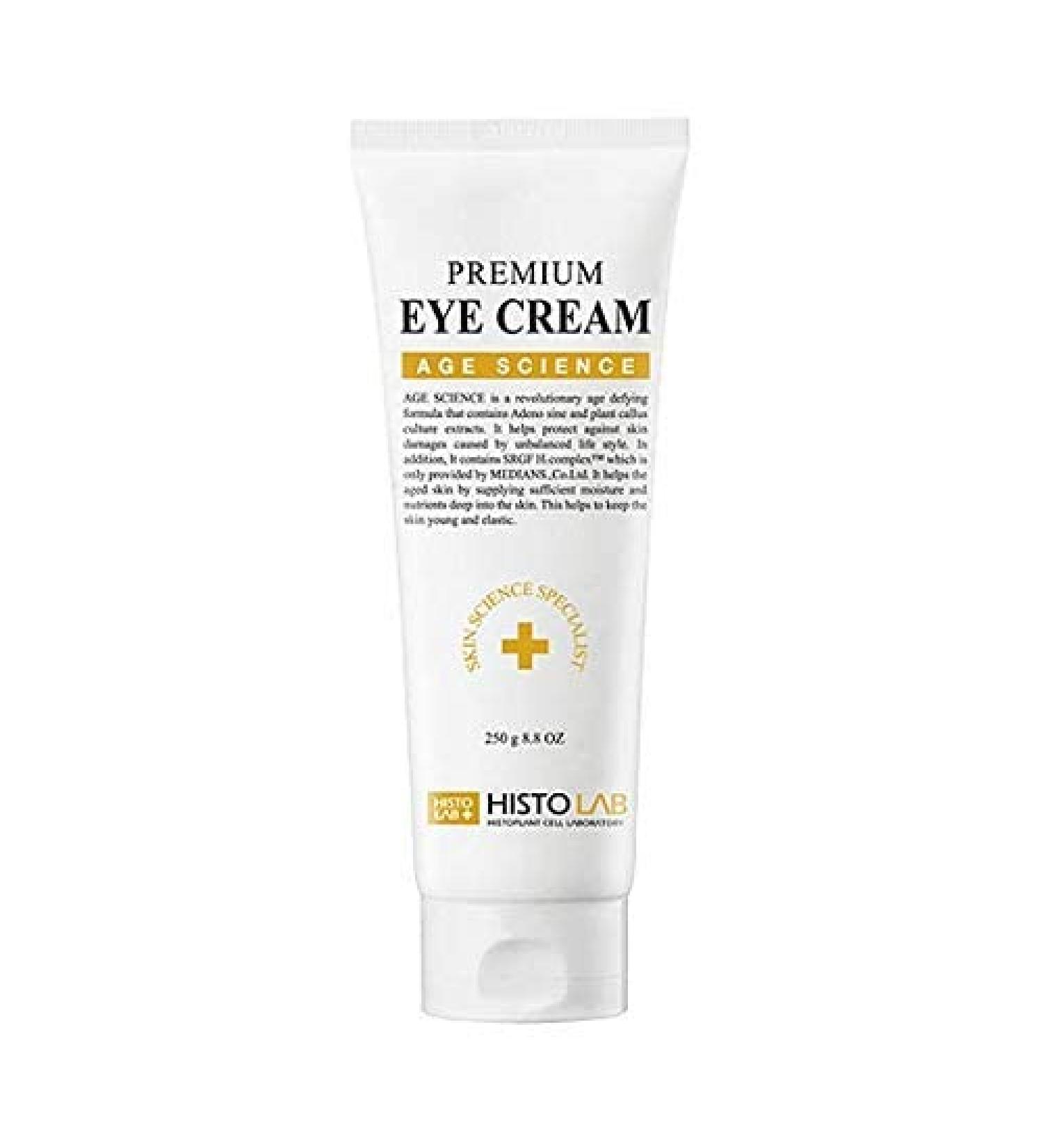 HISTOLAB Premium Eye Cream 250g - Anti-Aging Fine Line Reduction Firming for All Skin Types | Day & Night Self-Renewal Treatment - Buy Online on GoSupps.com