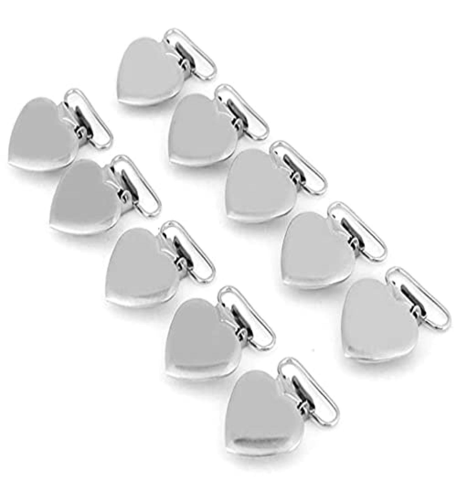DANOAH 10Pcs Heart Shaped Suspender Clips - Baby Teething Blanket & Pacifier Holder Set - Buy Online on GoSupps.com