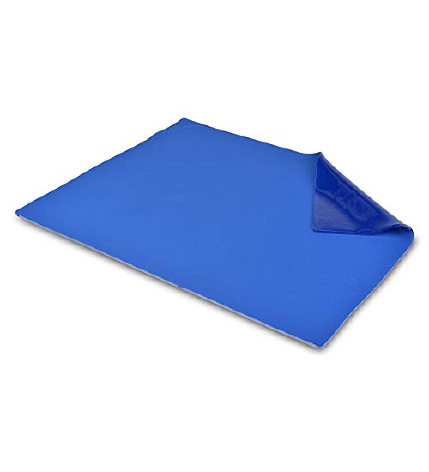 Silipos 15805 Soft Shear Gel Sheeting - Fabric One Side 16 x 20 in. Silicone Free Hypoallergenic Cushioning Strip in Blue