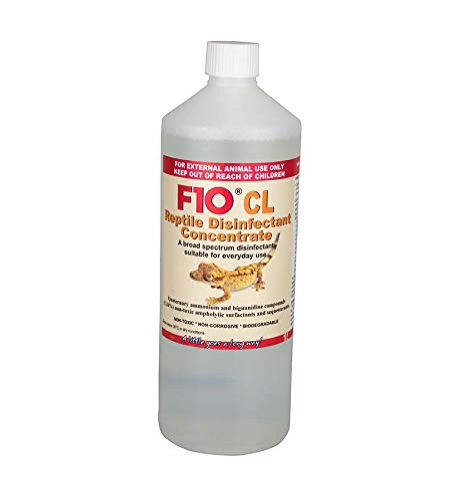 Fab Finches F10 Disinfectant CL Reptile 1L Concentrate Terrariums Cleaner Cage