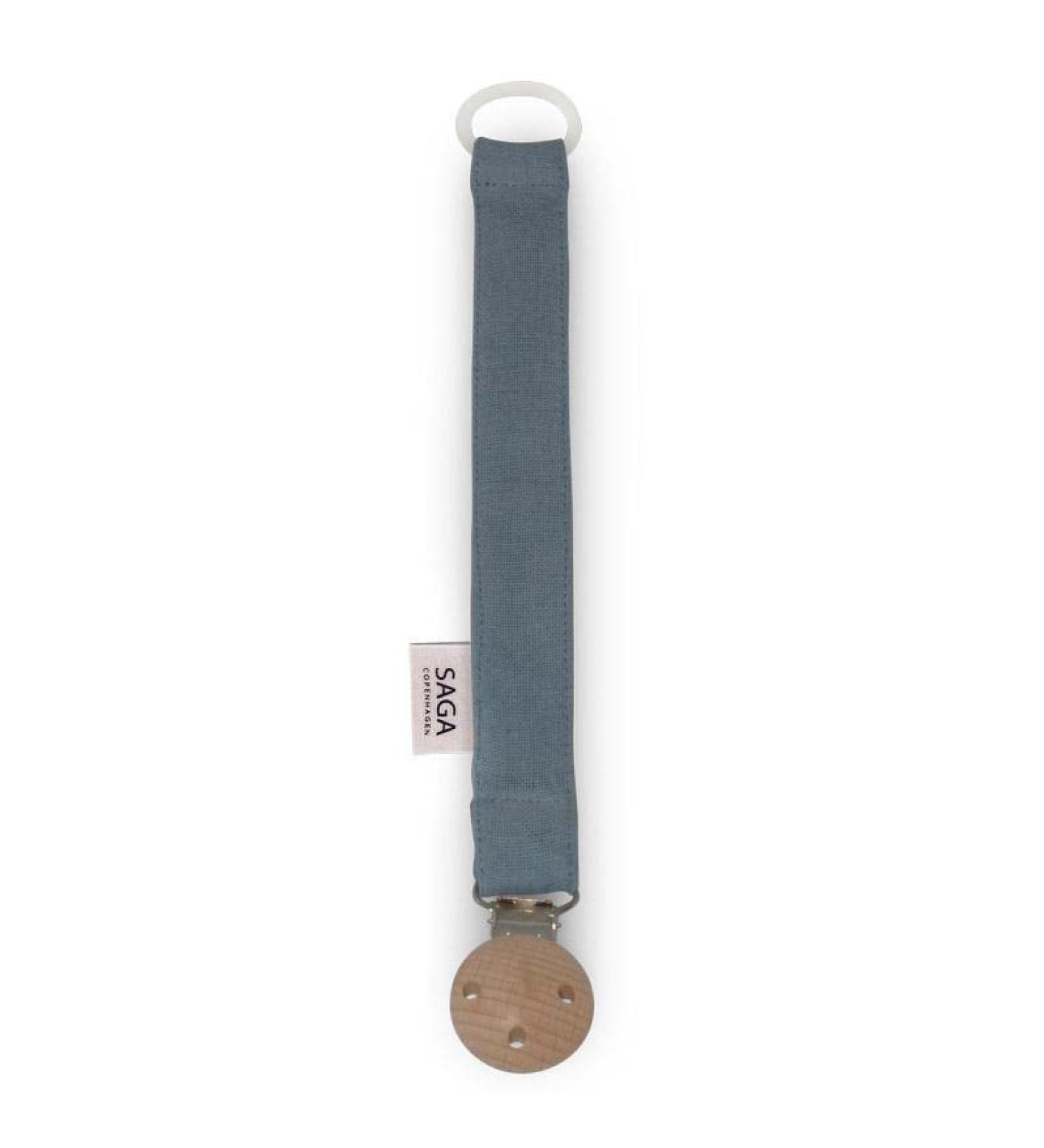 SAGA Copenhagen Pacifier Chain Pala - Moonlight Blue | 100% Organic GOTS-Certified | Eco-Friendly Baby Essentials - International Shipping - Buy Online on GoSupps.com