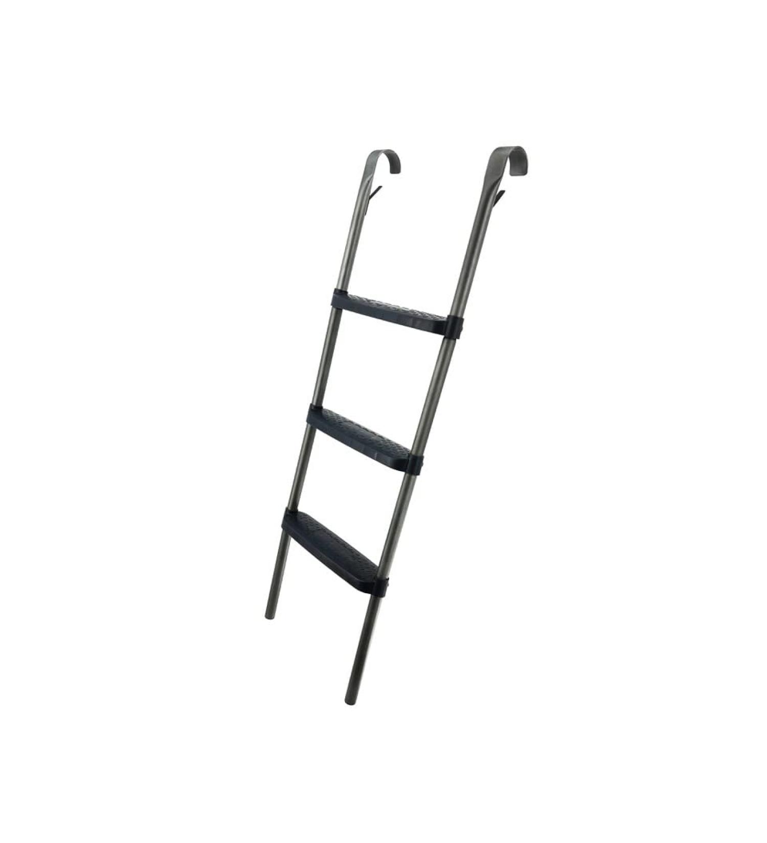 Trampoline Pro 3-Step Ladder with Safety Latch for Kids - Wide Steps, Universal Hook, TPro Warranty - Tool-free Install - Buy Online on GoSupps.com