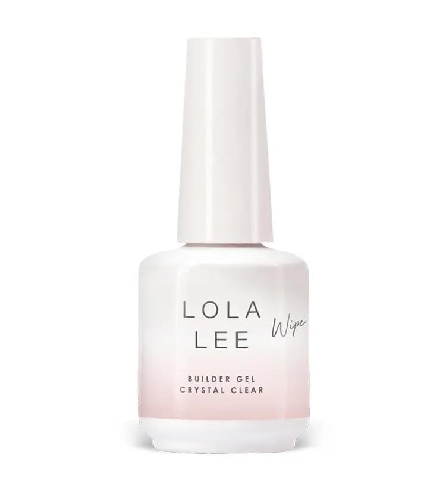 Lola Lee Builder Crystal Clear Gel | 15ml | Long-Lasting | Wipe | 100% Vegan