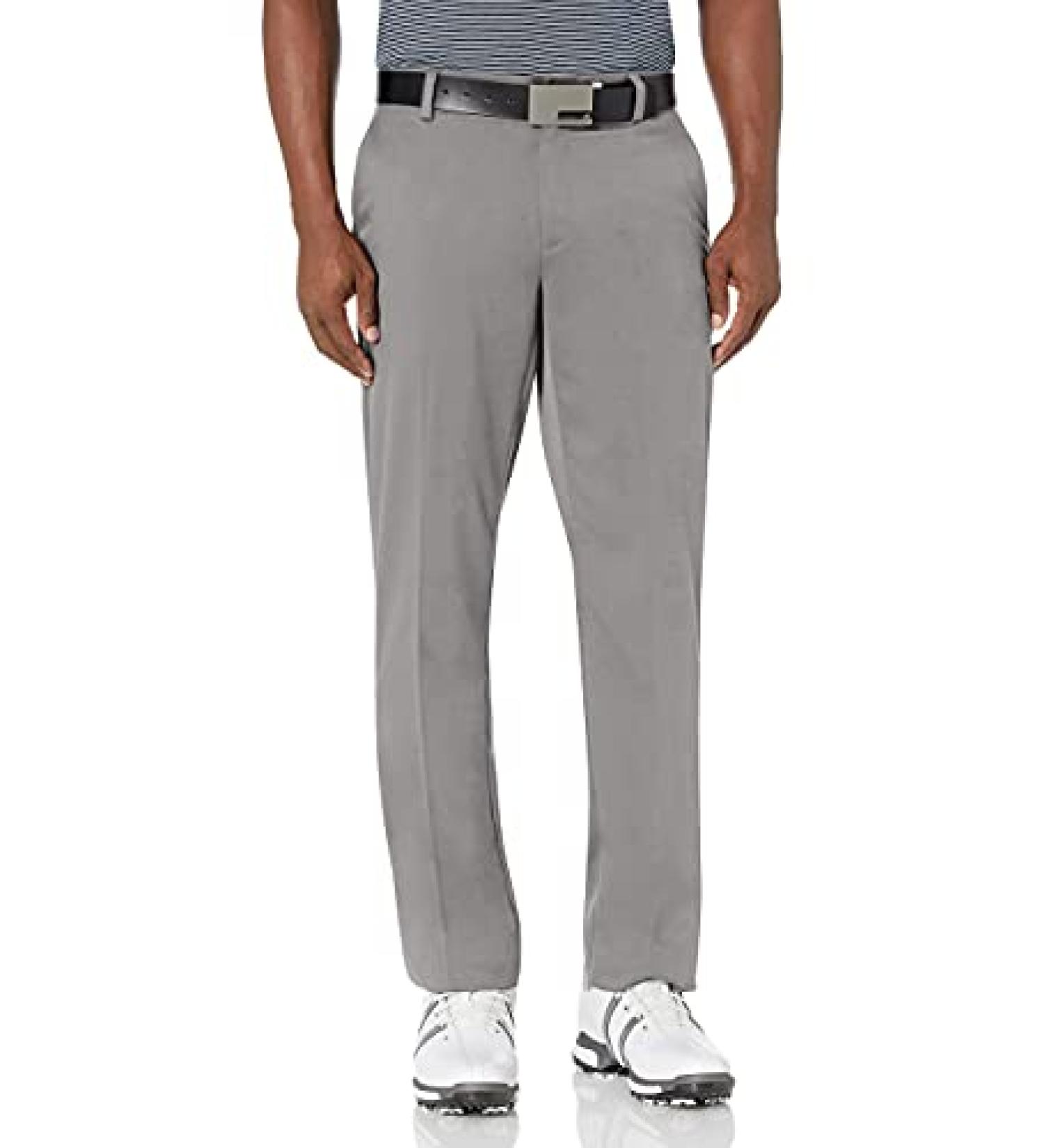 Amazon Essentials Men's Straight-Fit Stretch Golf Pant Grey 34W x 30L - Polyester Blend - Buy Online on GoSupps.com