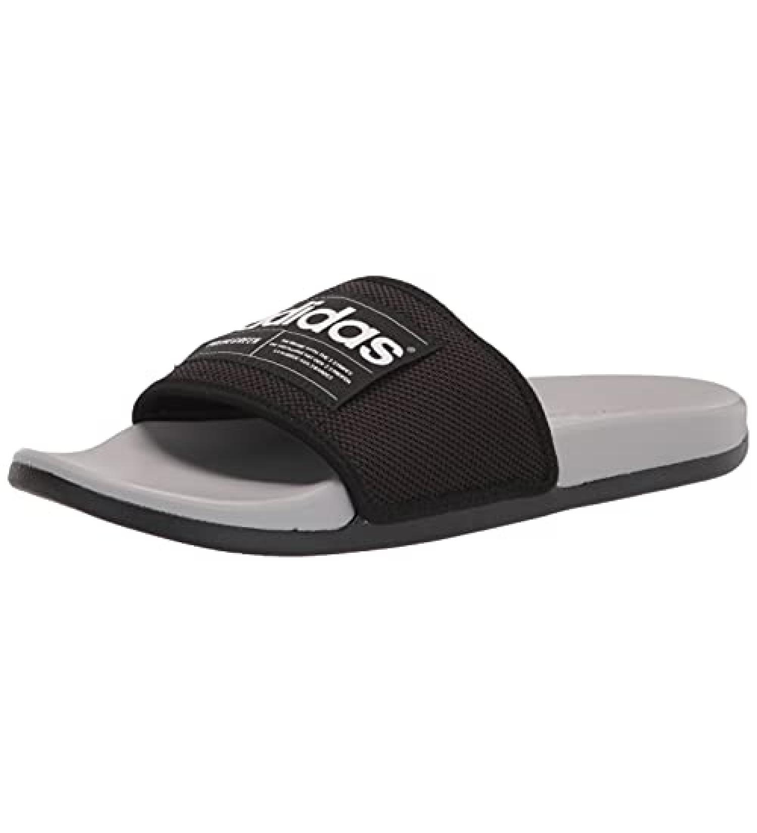 adidas Adilette Slide Sandal - Unisex (Black/White/Grey) - Size 10 Women/9 Men - Buy Online on GoSupps.com