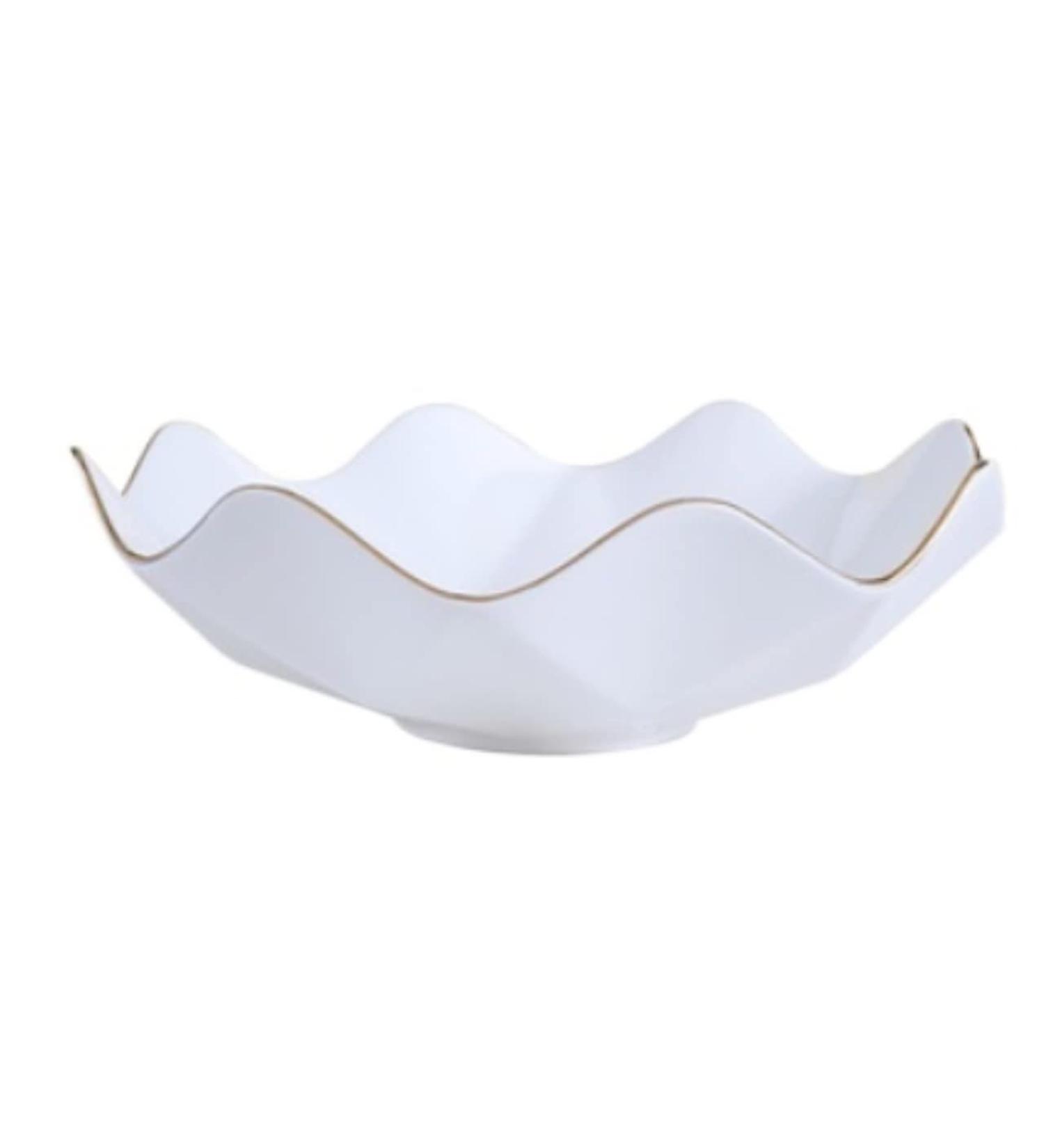 Fruit Basket Fruit Bowl Modern Household Ceramic Fruit Bowl Creative Geometric Fruit Basket Living Room Desktop Decor Kitchen Organizers and Storage (Color : B Size : 25.5 * 25.5 * 7.8cm) - Buy Online on GoSupps.com