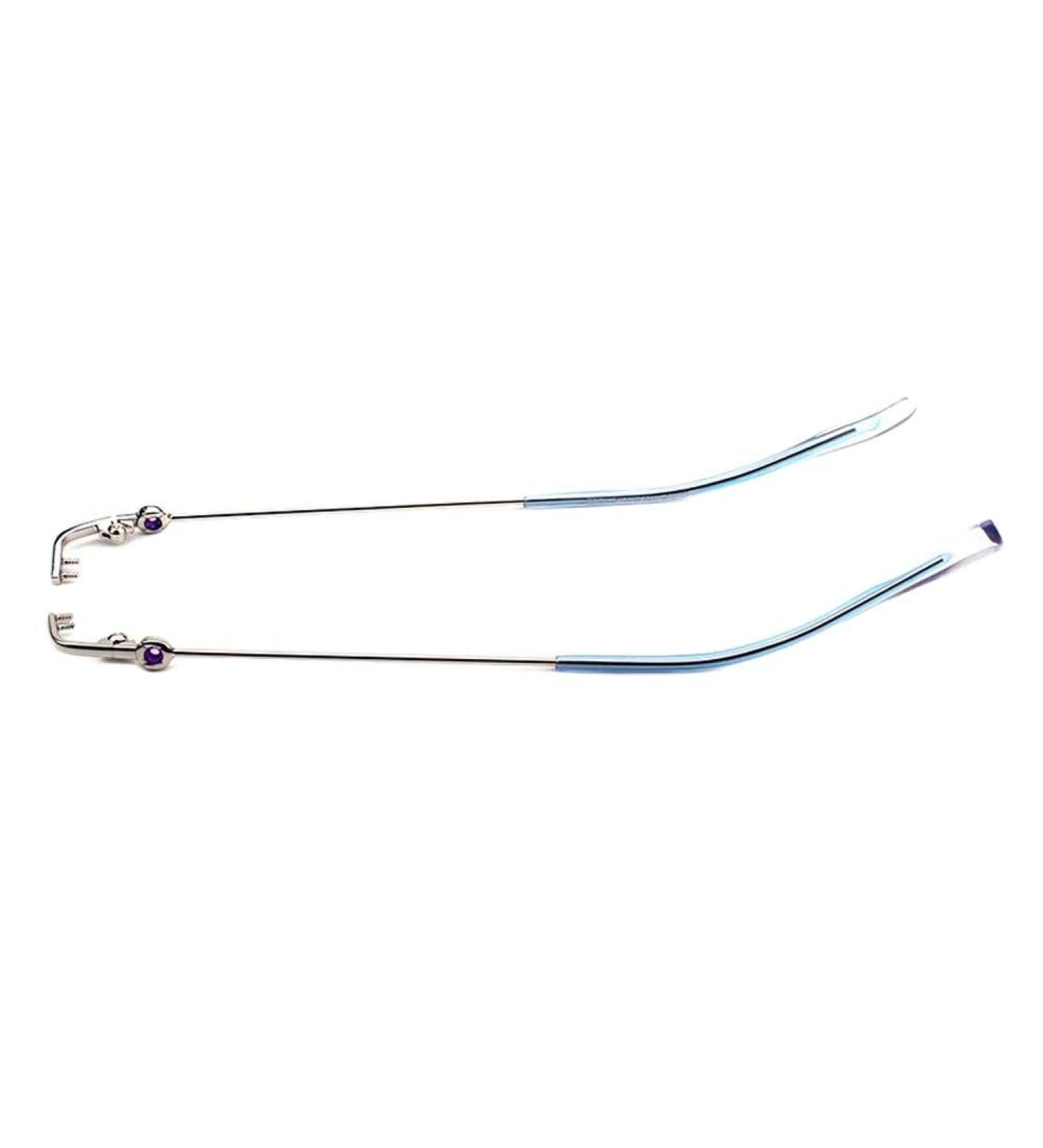 VekkEr Eyeglass Temple Replacement - 1 Pair Metal Temples for Rimless 2-Hole Glasses - Durable Blue Eyeglass Repair Parts for International Shipping - Buy Online on GoSupps.com