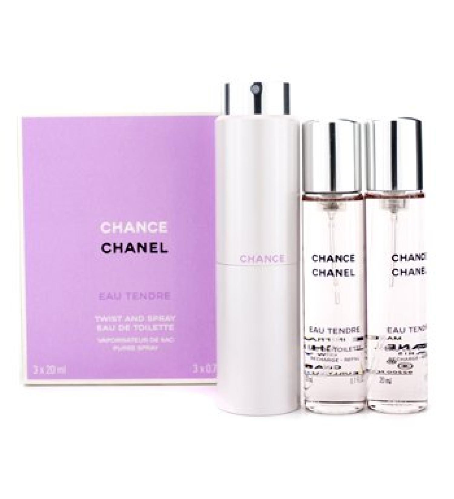 Chanel Chance Eau Tendre Twist & Spray Eau De Toilette - 3x20ml/0.7oz