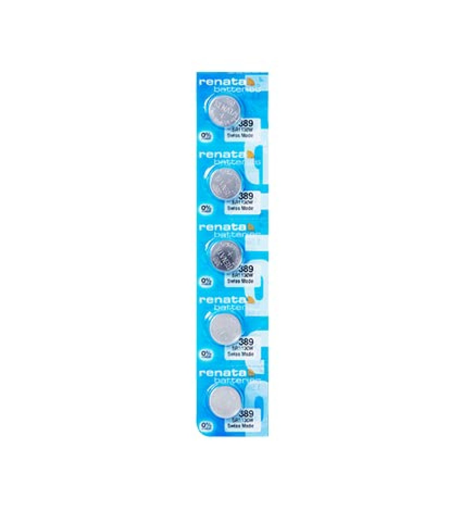 Renata 389 Silver Oxide Watch Batteries - 5 Pack | Long-Lasting Performance for International Shipping - Buy Online on GoSupps.com