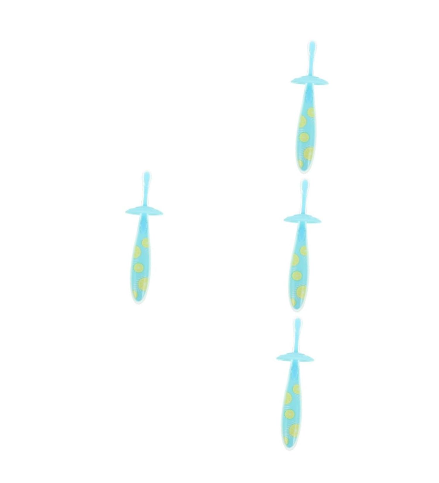 Clispeed 4-Piece Toddler Toothbrush Set | Safe Silicone Cleaning Brushes for Infants | Newborn Toys & Toddler Accessories - Buy Online on GoSupps.com