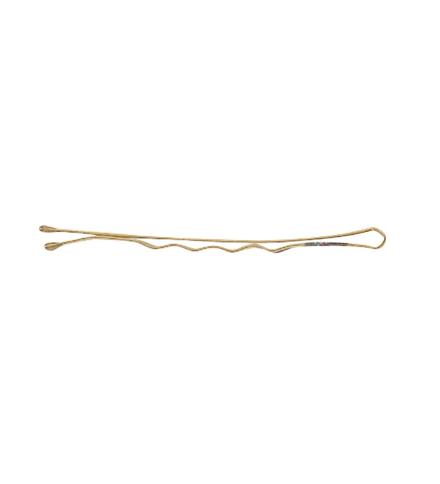 Comair 3150140 hair clips "Pretty Fashion" card of 24 59 mm gold wavy gold 24 pieces (1 pack)