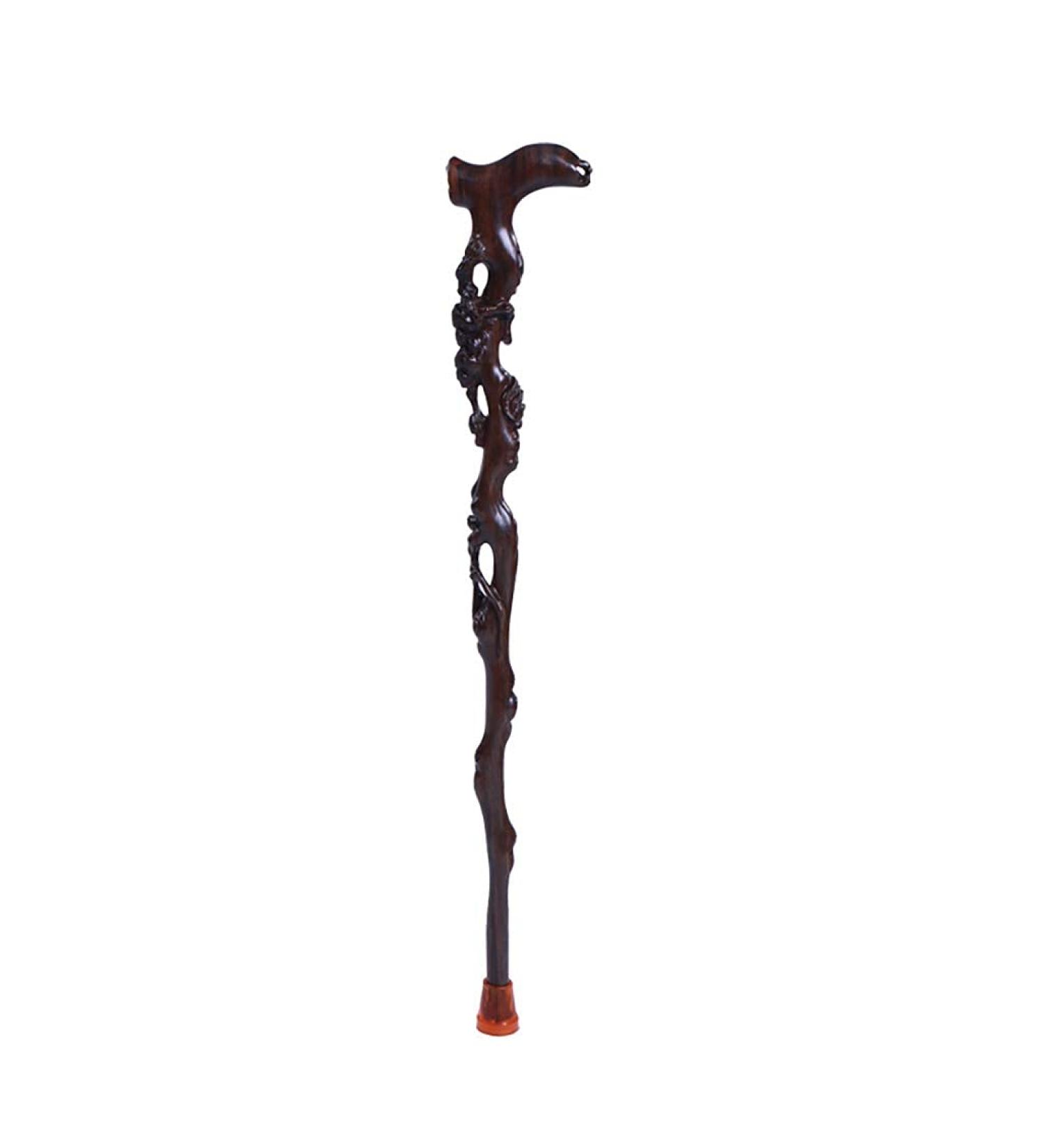 Cane Elderly Crutches Solid Wood Walking Stick Walker Black and Ebony Hollow Carving 89cm Long Available as Needed Truncated by Yourself Beautiful Scenery Bathing in Sunlight - Buy Online on GoSupps.com