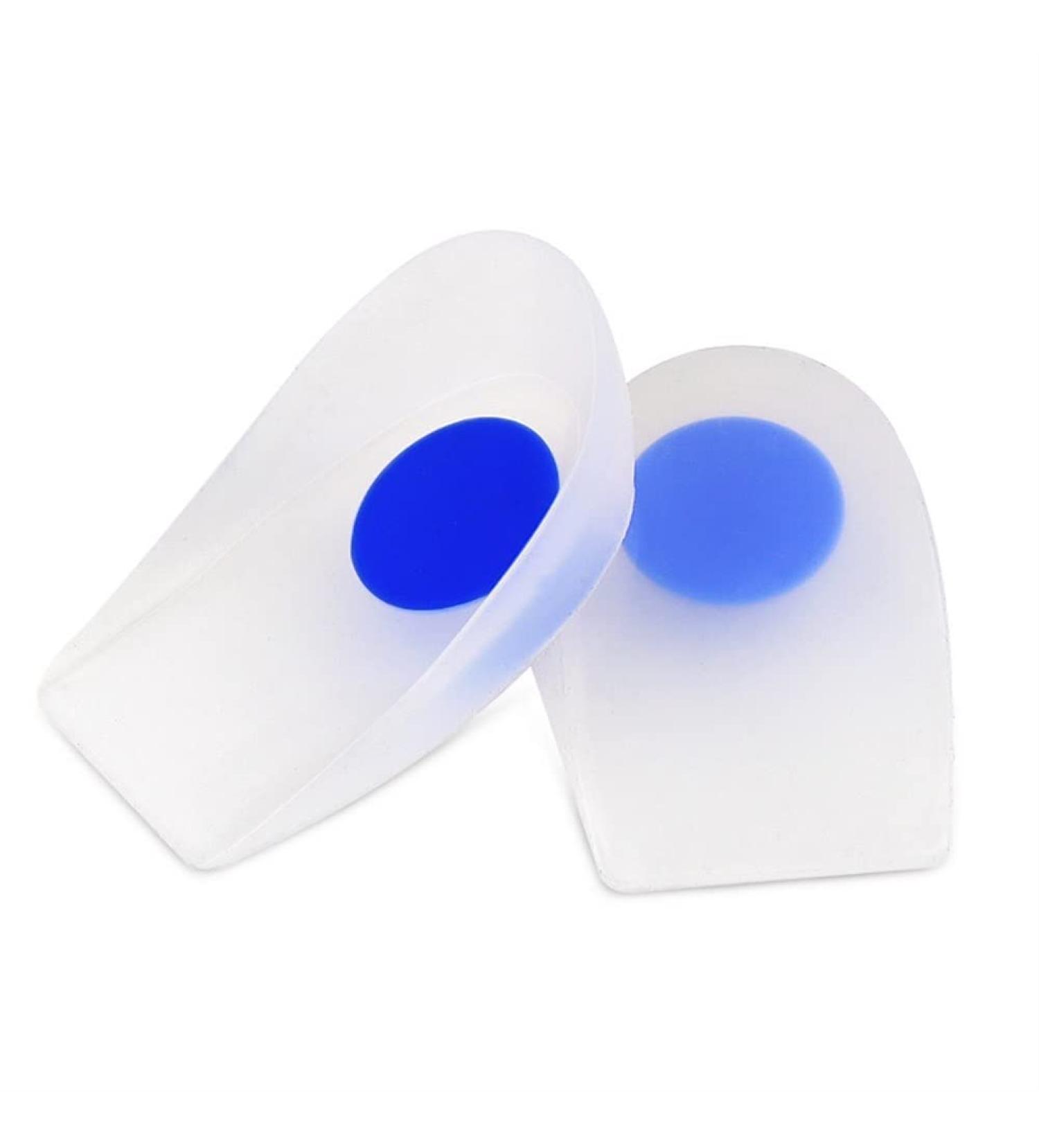 Shock Absorbing Silicone Heel Liner Insoles for Comfort - Extra Soft Thick Cup for Heel Spurs & Dry Cracked Heels (Medium Clear) | International Shipping Available - Buy Online on GoSupps.com
