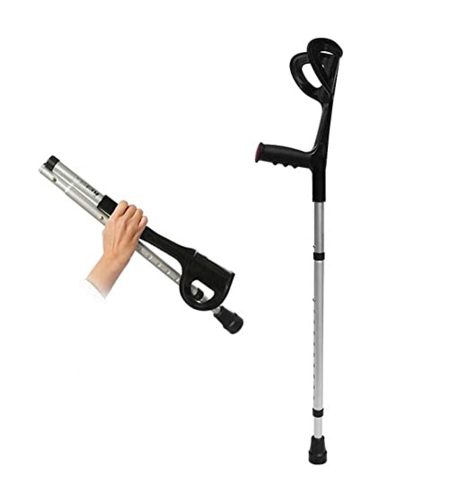Adjustable Folding Crutch Folding Forearm Crutches for Adults Ergonomic Crutches for ng Lightweight Crutches for Travel - Buy Online on GoSupps.com