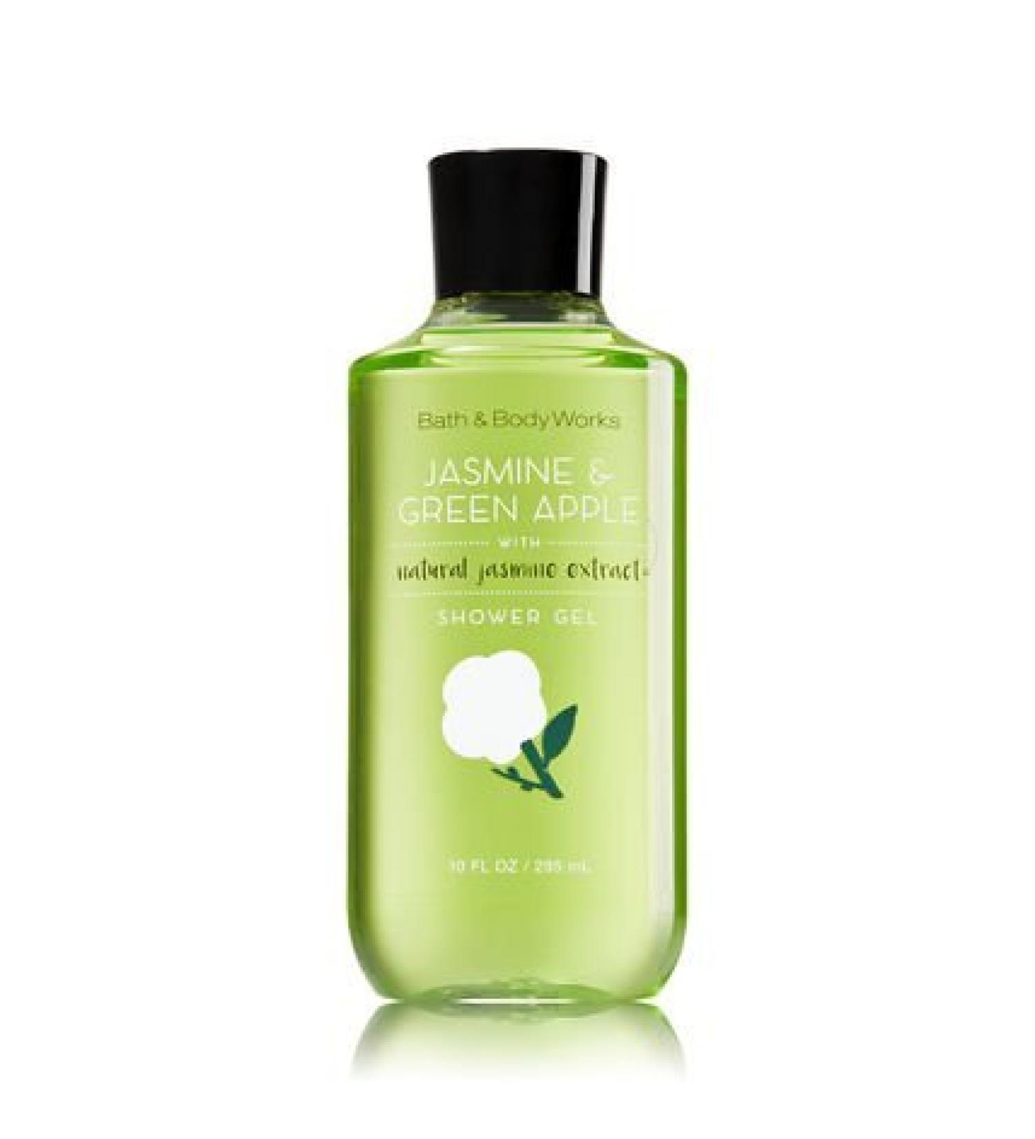 Bath and Body Works Jasmine Green Apple Shower Gel 10 Ounce Full Size