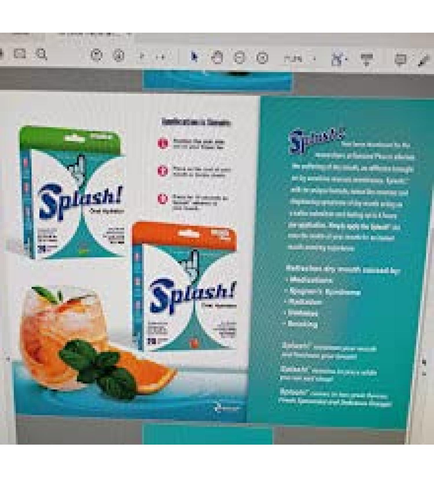 Buy Splash Oral Hydrator - Refreshing Orange Flavor for Dry Mouth Relief | 20 Count | International Shipping Available - Buy Online on GoSupps.com