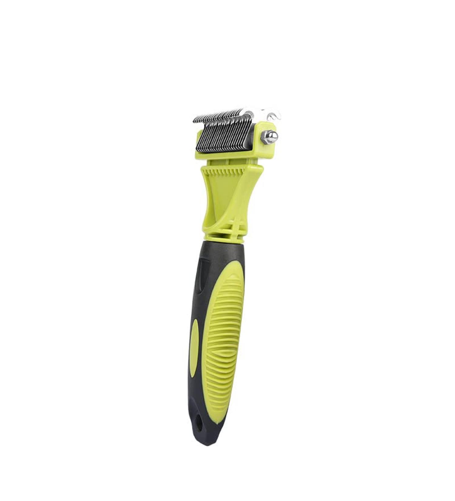 Double Sided Pet Grooming Brush for Dogs/Cats | Undercoat Rake for Shedding Control | Short to Long Hair Breeds | Reduce Shedding by 95% - Buy Online on GoSupps.com