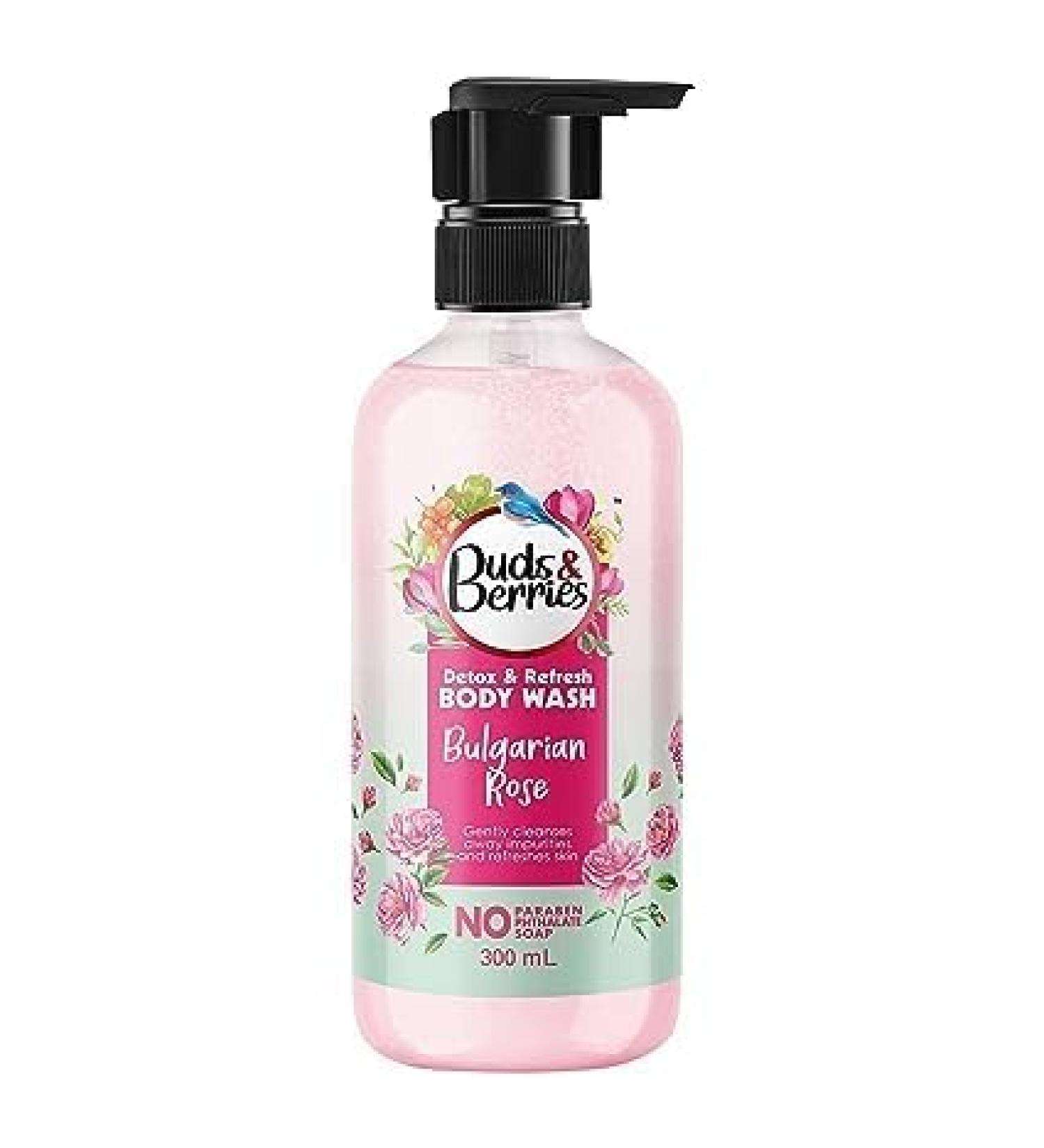 Rose Refreshing Body Wash - Luxurious Detox Shower Gel for Soft Smooth Skin | Paraben-Free & Soap-Free (300 ml - Buy Online on GoSupps.com