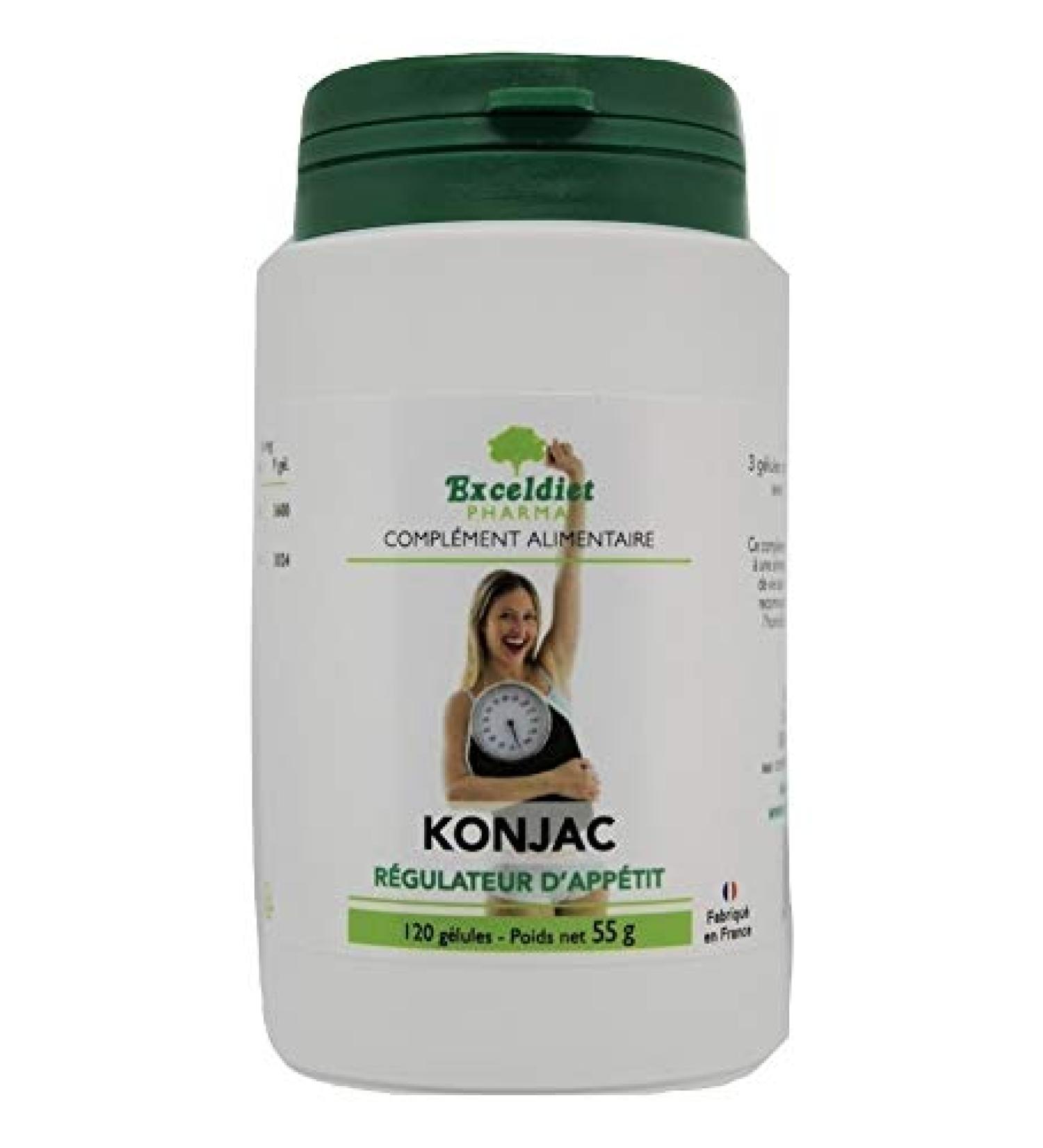 KONJAC Pure 3600 mg/d | Powerful and Effective Hunger Suppressant | 95% Glucomannan | Slimming Detox Digestion Transit | 1 - Buy Online on GoSupps.com