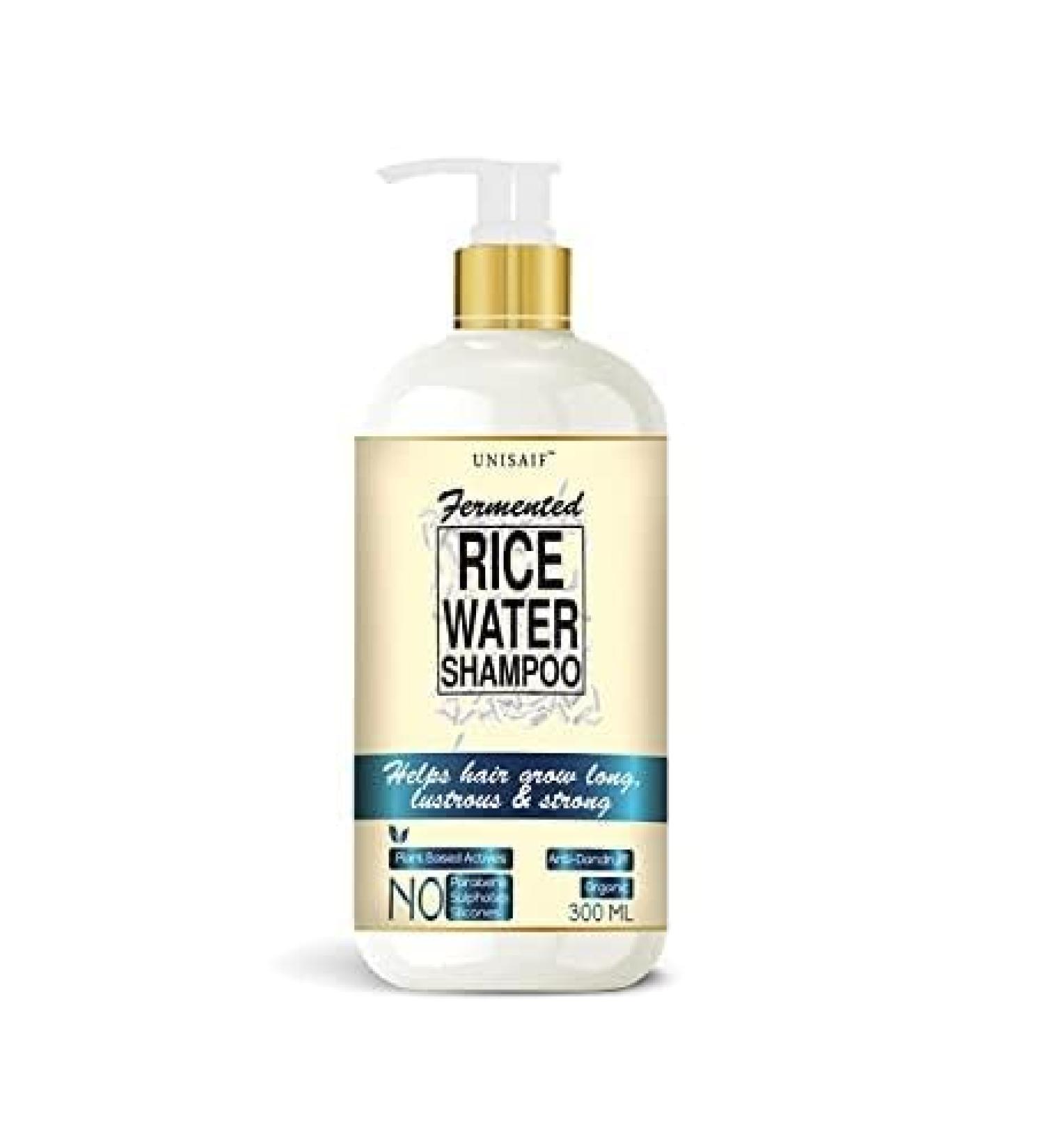 Rice Water Shampoo for Curly Frizzy Hair - Natural Organic Coconut Oil & Soy Protein for All Hair Types (300 ml - Buy Online on GoSupps.com