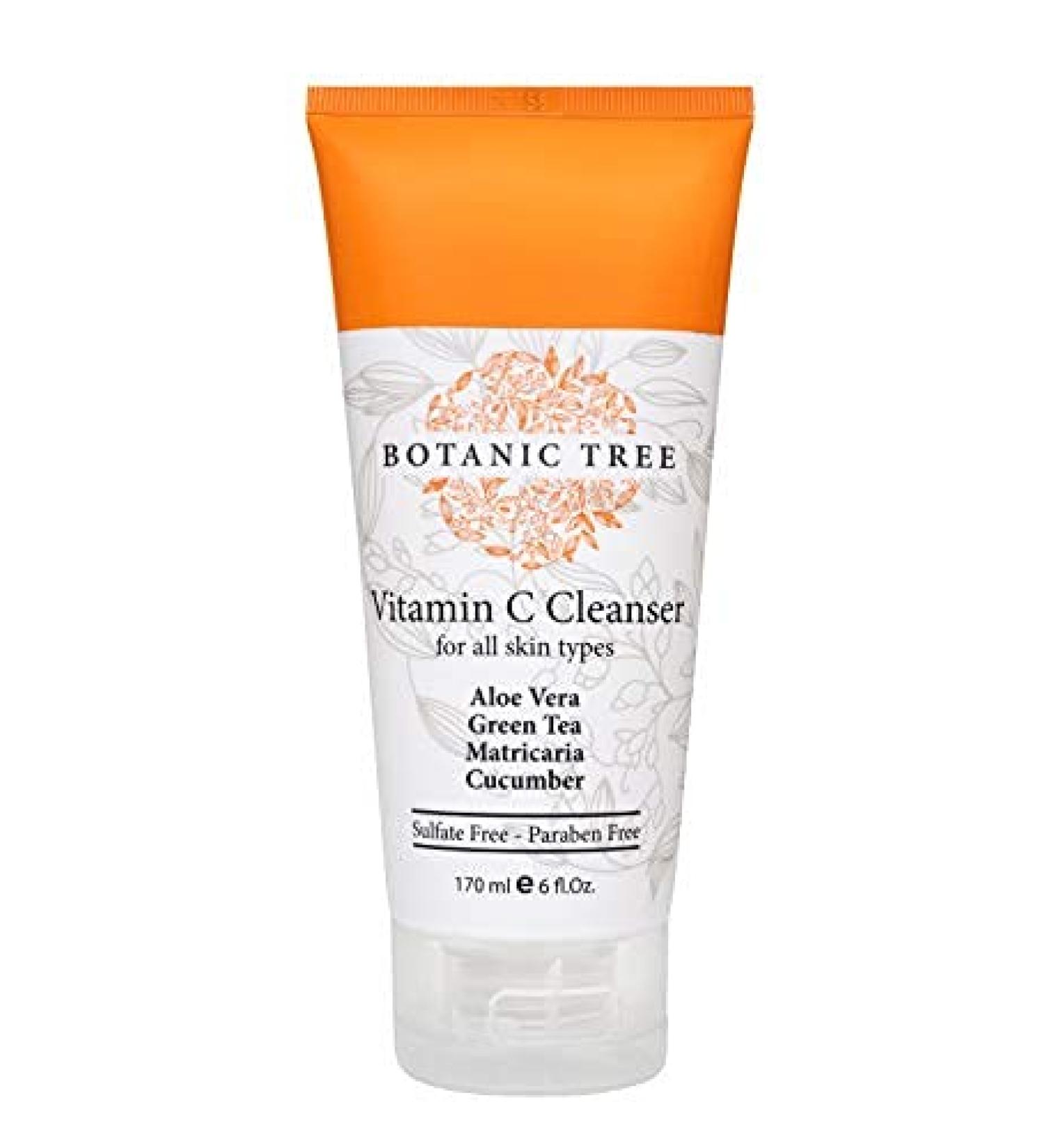 Botanic Tree Vitamin C Facial Cleanser for All Skin Types - 6 Fl Oz - Anti Aging Face Wash for Women & Men - Minimize Acne Scars, Brighten Skin, Reduce Breakouts - Buy Online on GoSupps.com